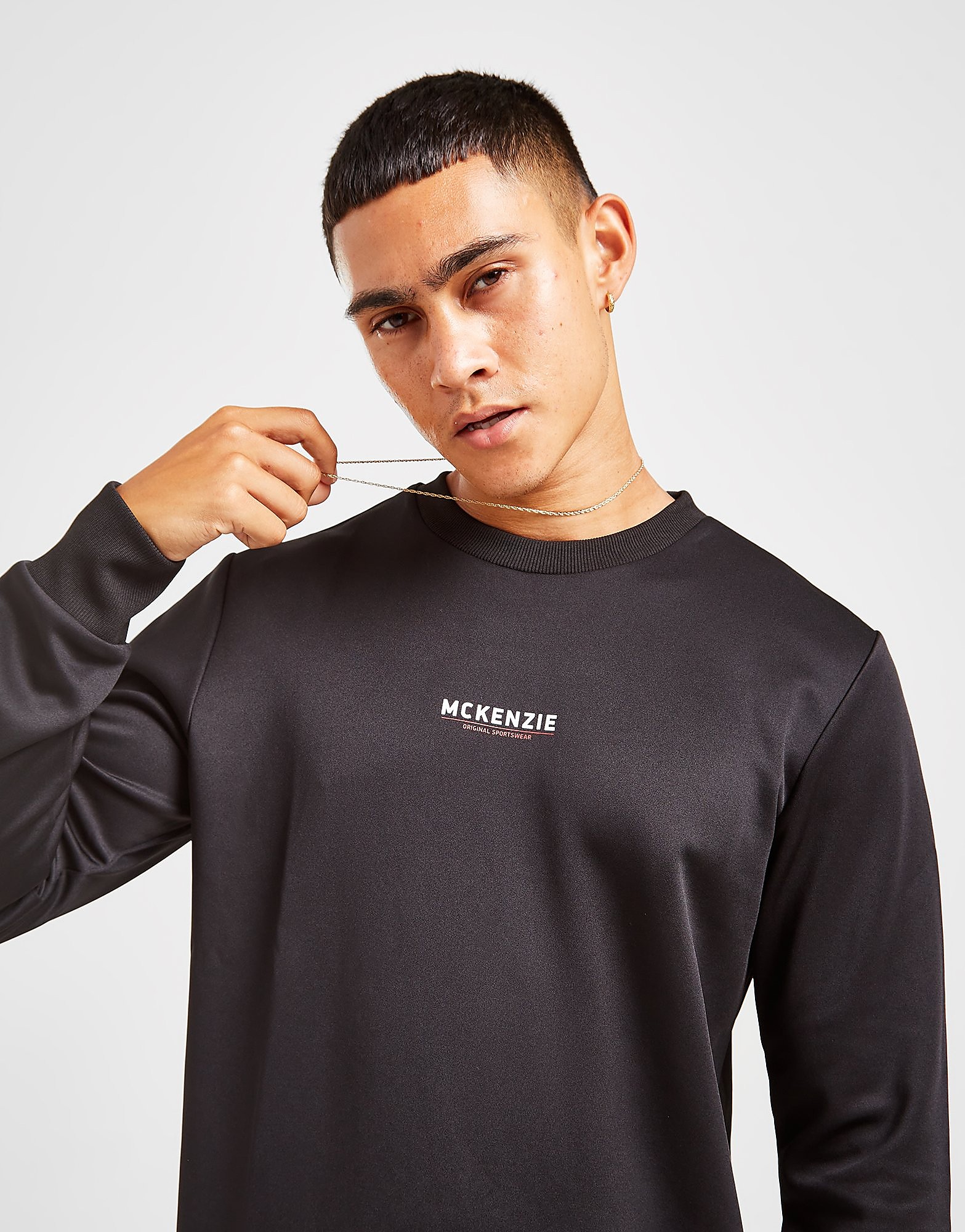 

McKenzie Essential Poly Crew Sweatshirt - Only at JD - Black - Mens, Black