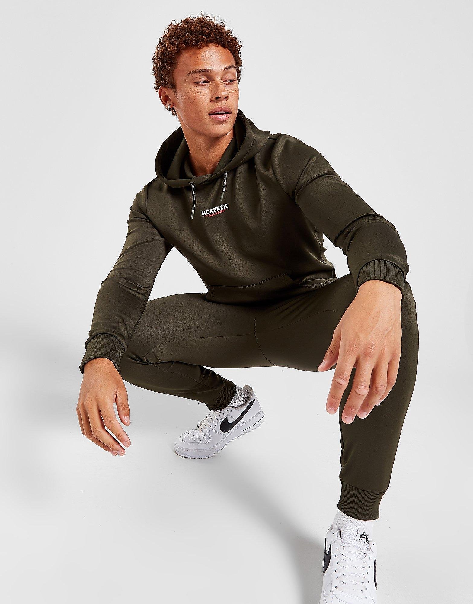 

McKenzie Essential Poly Overhead Hooded Tracksuit - Only at JD - Green - Mens, Green