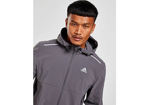 Adidas Tech Woven Full Zip Hoodie - Only at JD - Grey - Mens, Grey