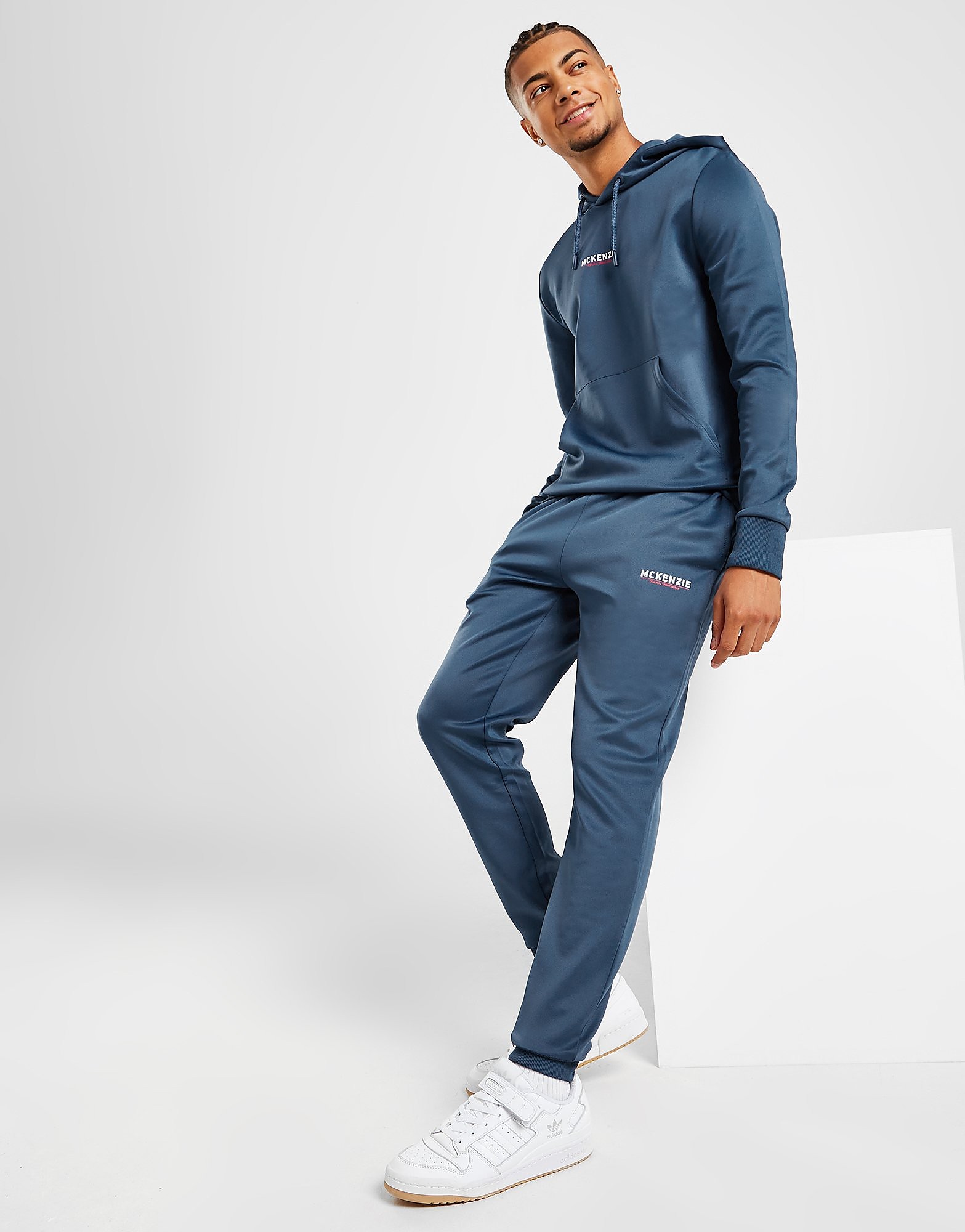 

McKenzie Essential Poly Overhead Hooded Tracksuit - Only at JD - Blue - Mens, Blue