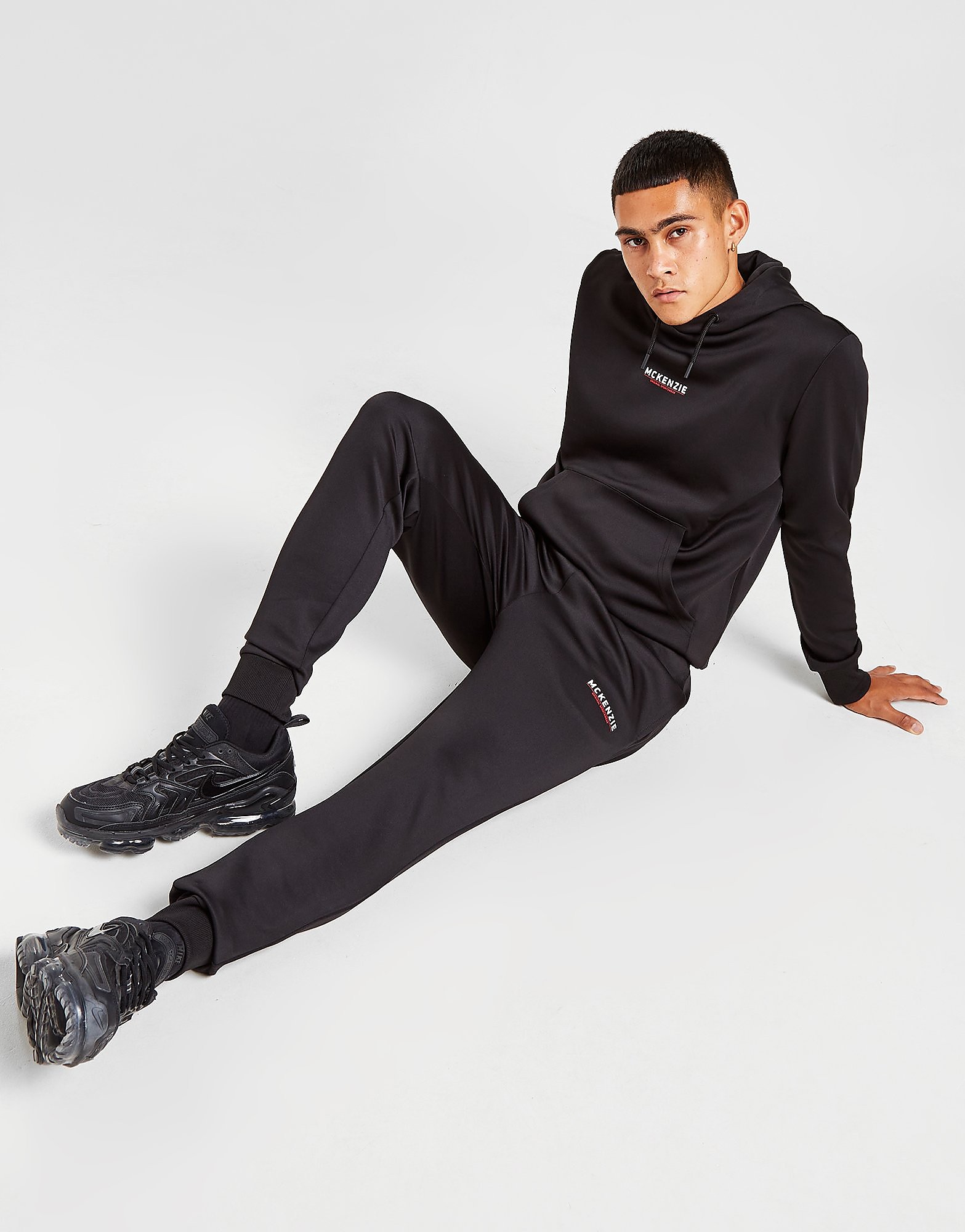 

McKenzie Essential Poly Overhead Hooded Tracksuit - Only at JD - Black - Mens, Black
