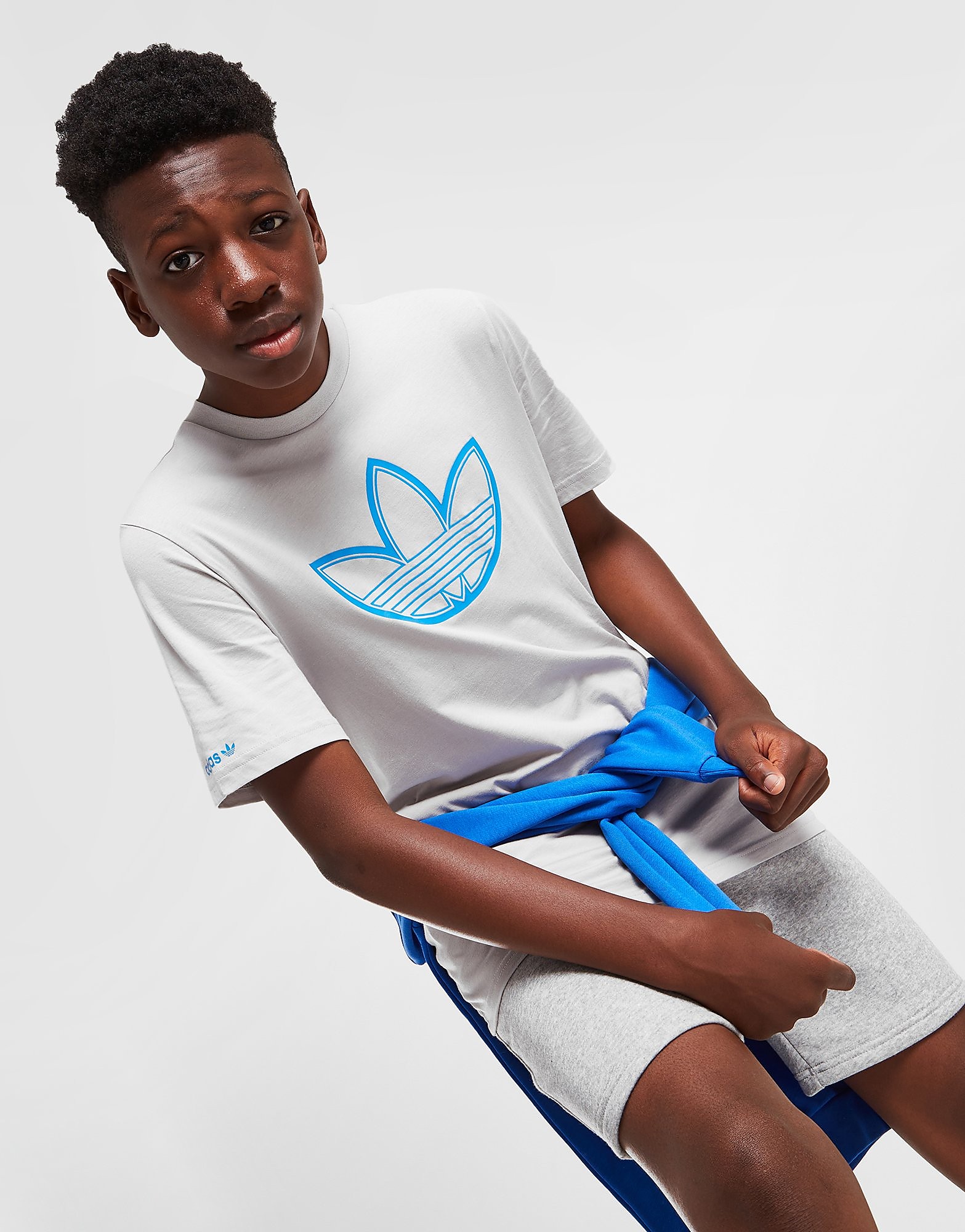 

adidas Originals Logo T-Shirt Junior - Only at JD - Grey - Kids, Grey