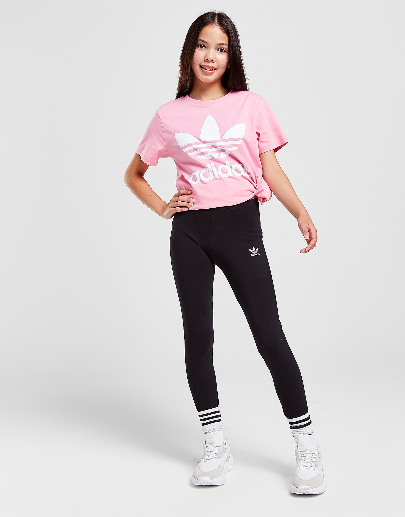 

adidas Originals Girls' Adicolor Essential Leggings Junior - Black - Kids, Black