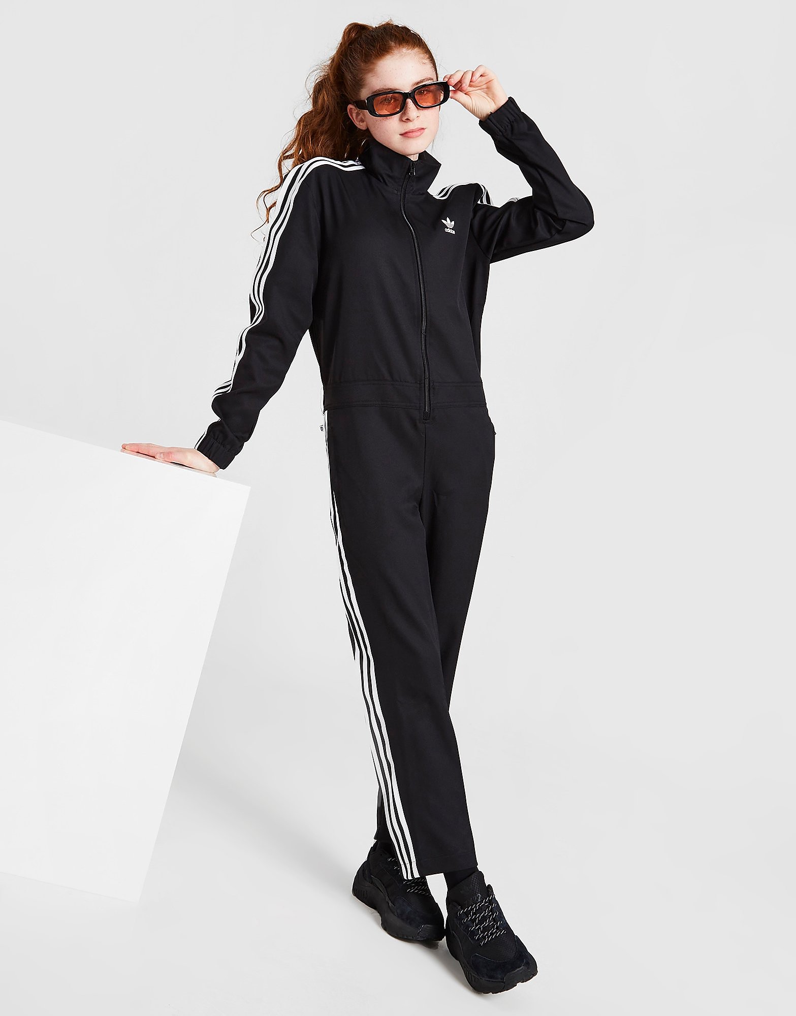

adidas Originals Girls' Adicolour Jumpsuit Junior - Black - Kids, Black