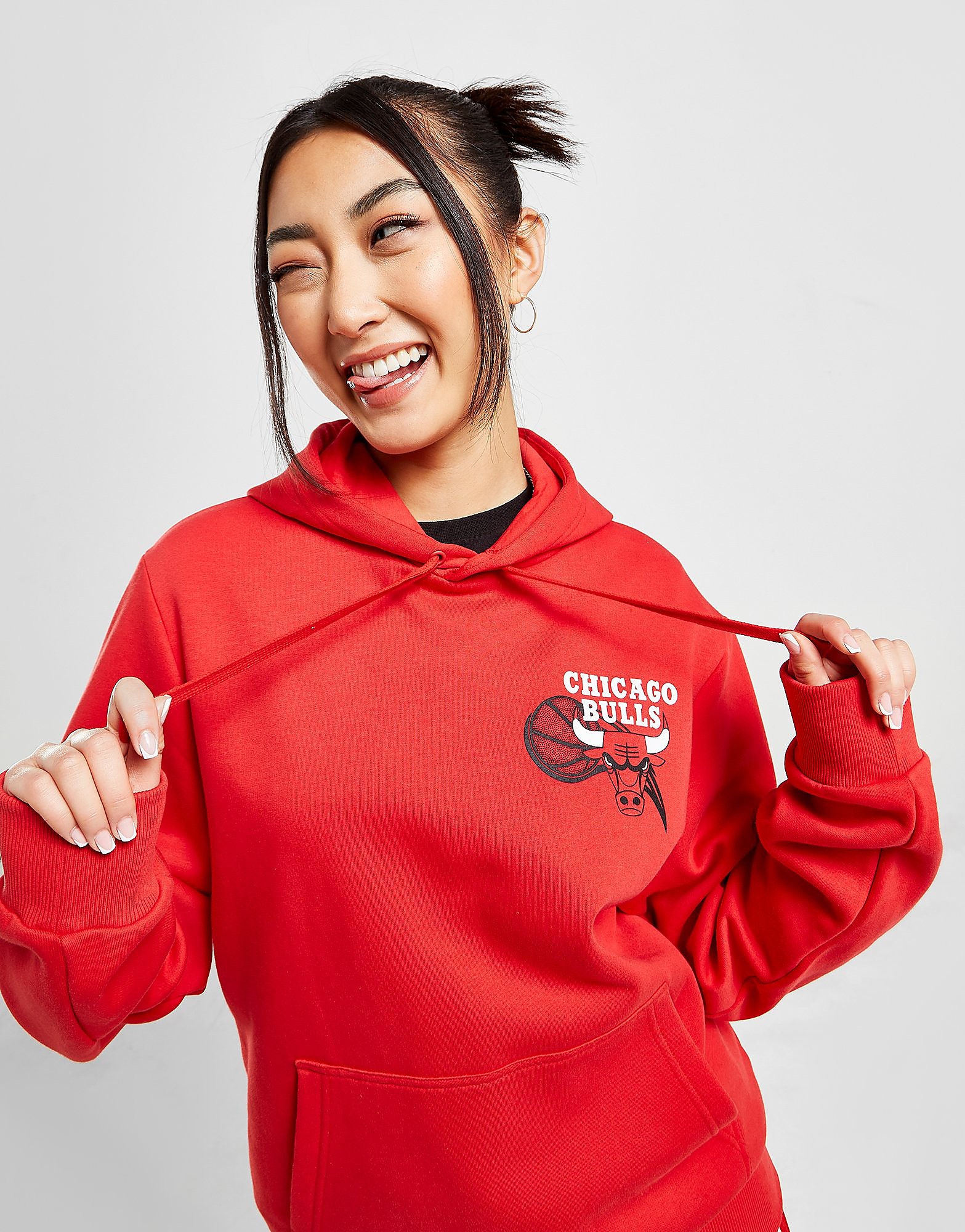 

New Era NBA Chicago Bulls Back Graphic Hoodie - Red - Womens, Red
