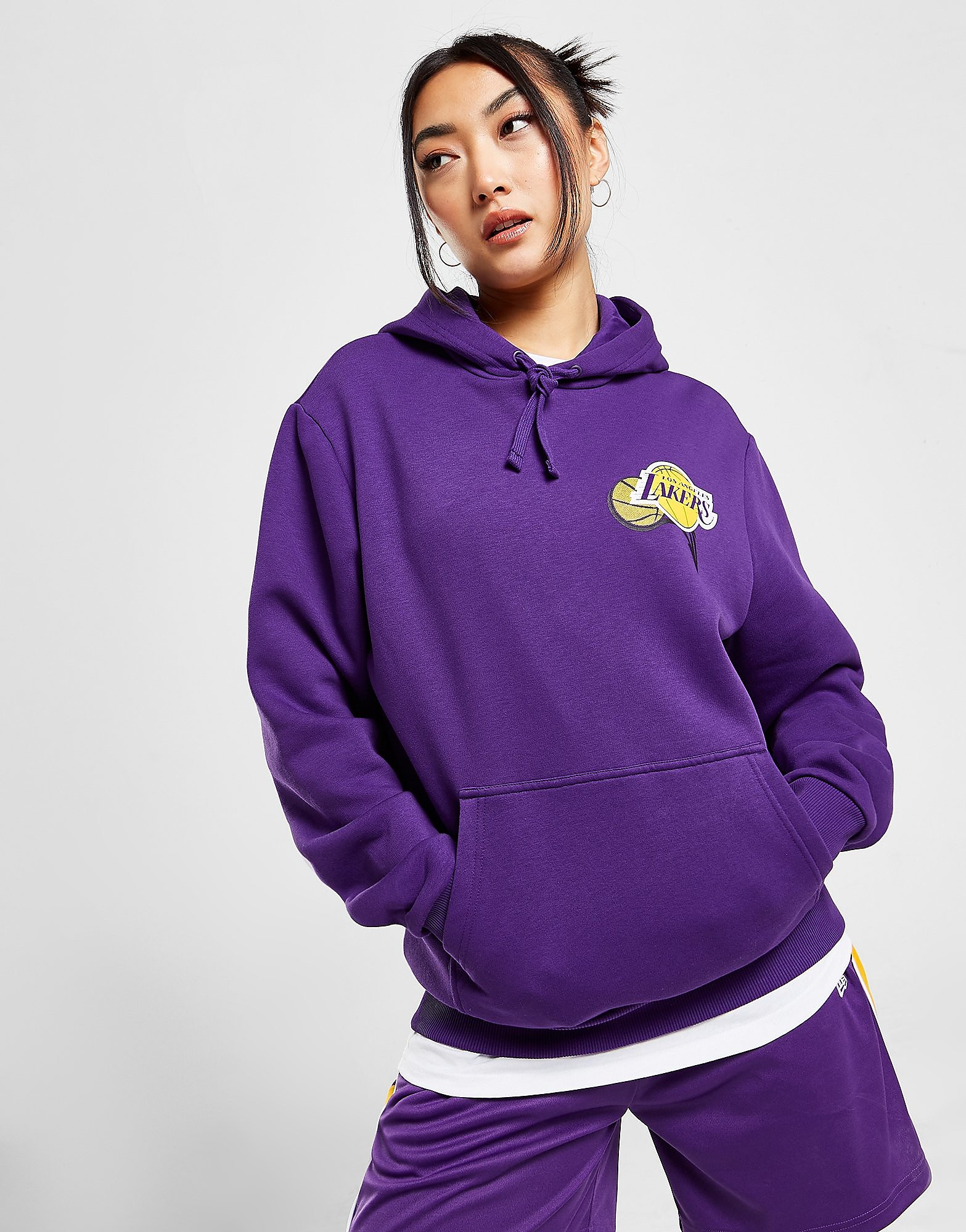 

New Era NBA Los Angeles Lakers Back Graphic Hoodie - Purple - Womens, Purple