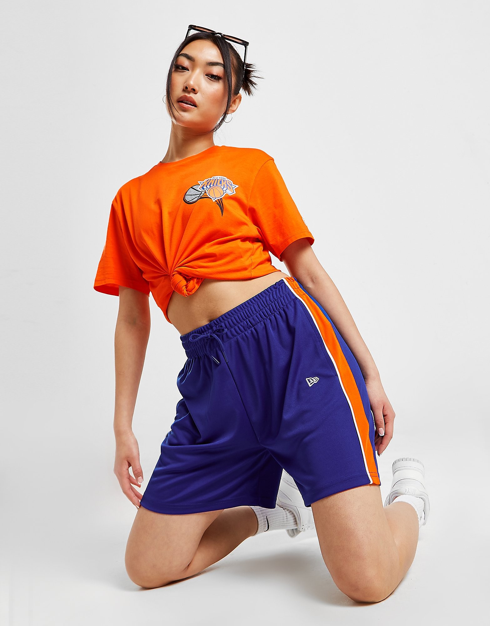 

New Era Panel Poly Shorts - Blue - Womens, Blue