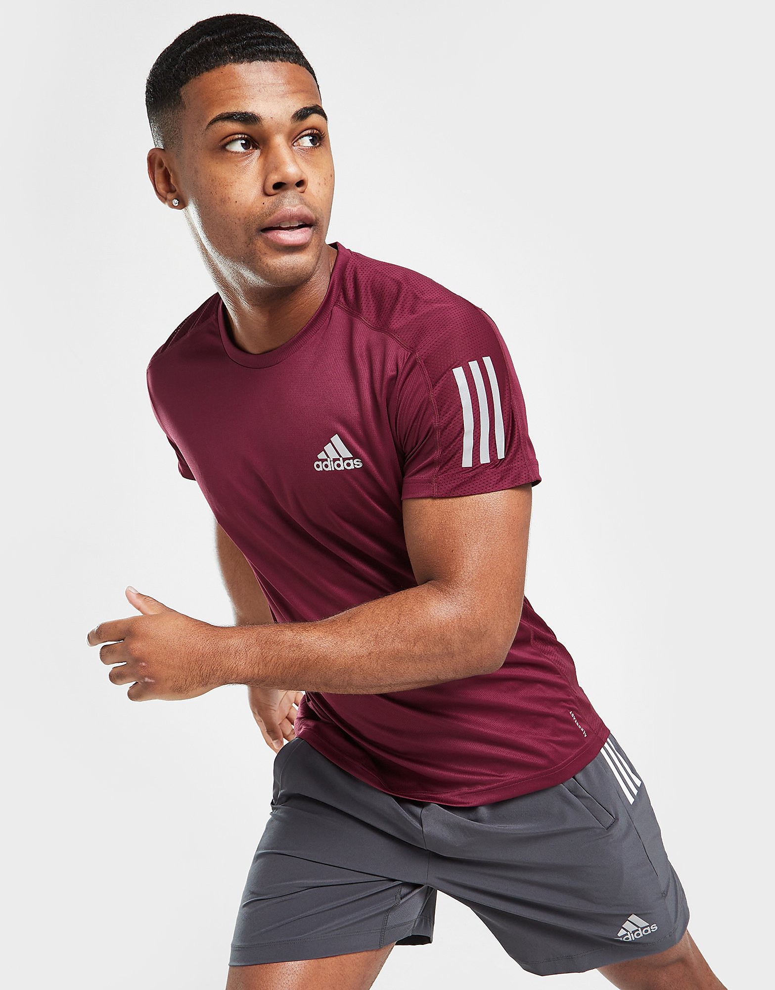 

adidas Own the Run T-Shirt - Victory Crimson, Victory Crimson
