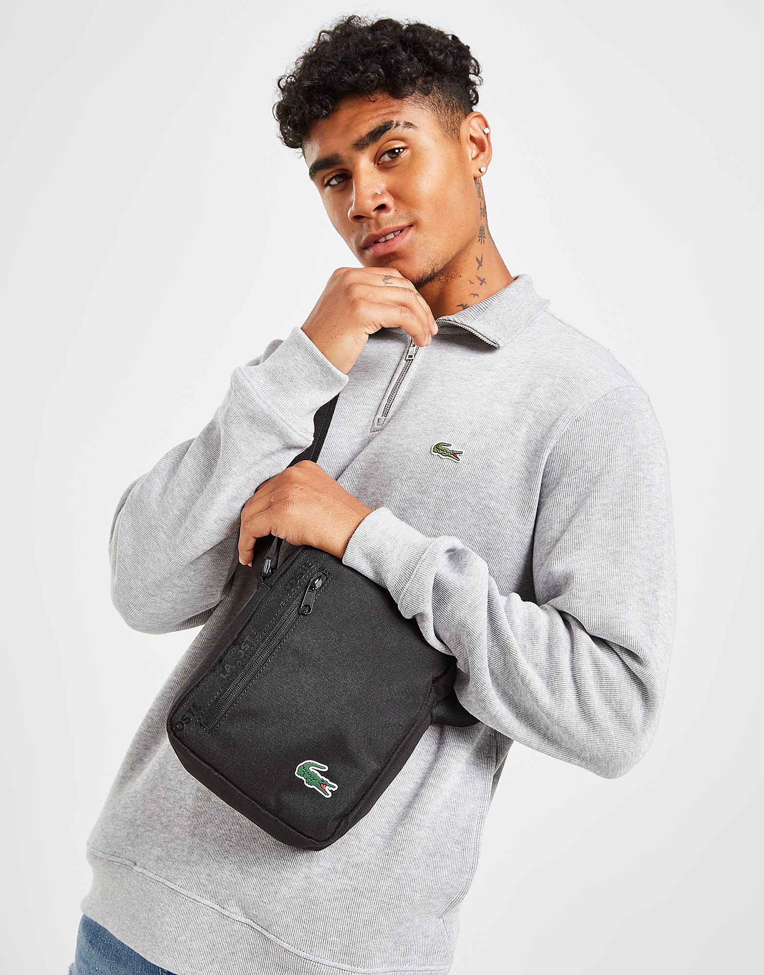 

Lacoste Tape Shoulder Bag - Black - Womens, Black