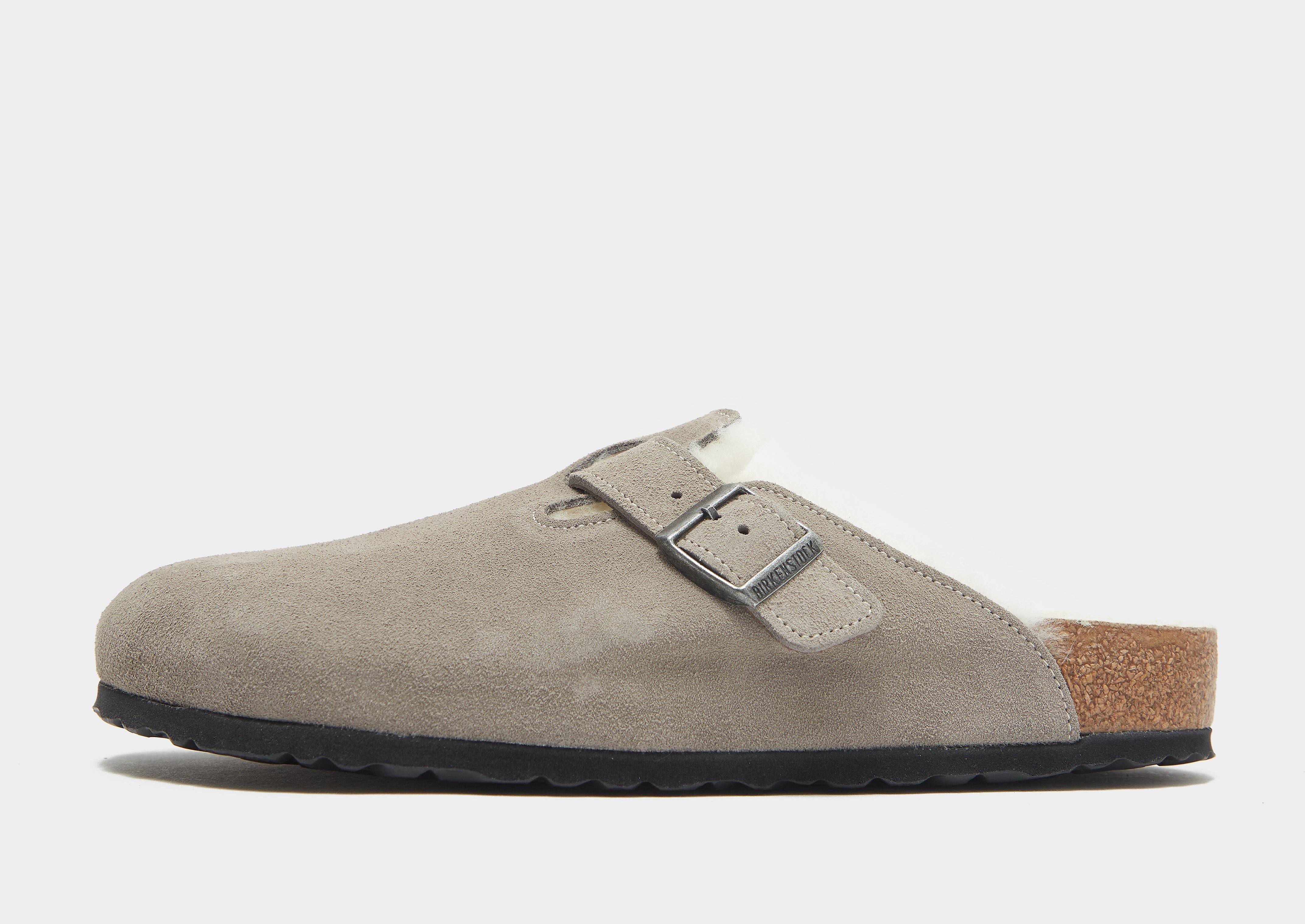 

Birkenstock Boston Shearling - Grey/STONE - Mens, Grey/STONE