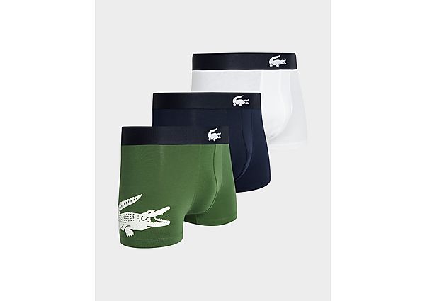 Lacoste 3-Pack Croc Logo Trunks - Green - Mens, Green