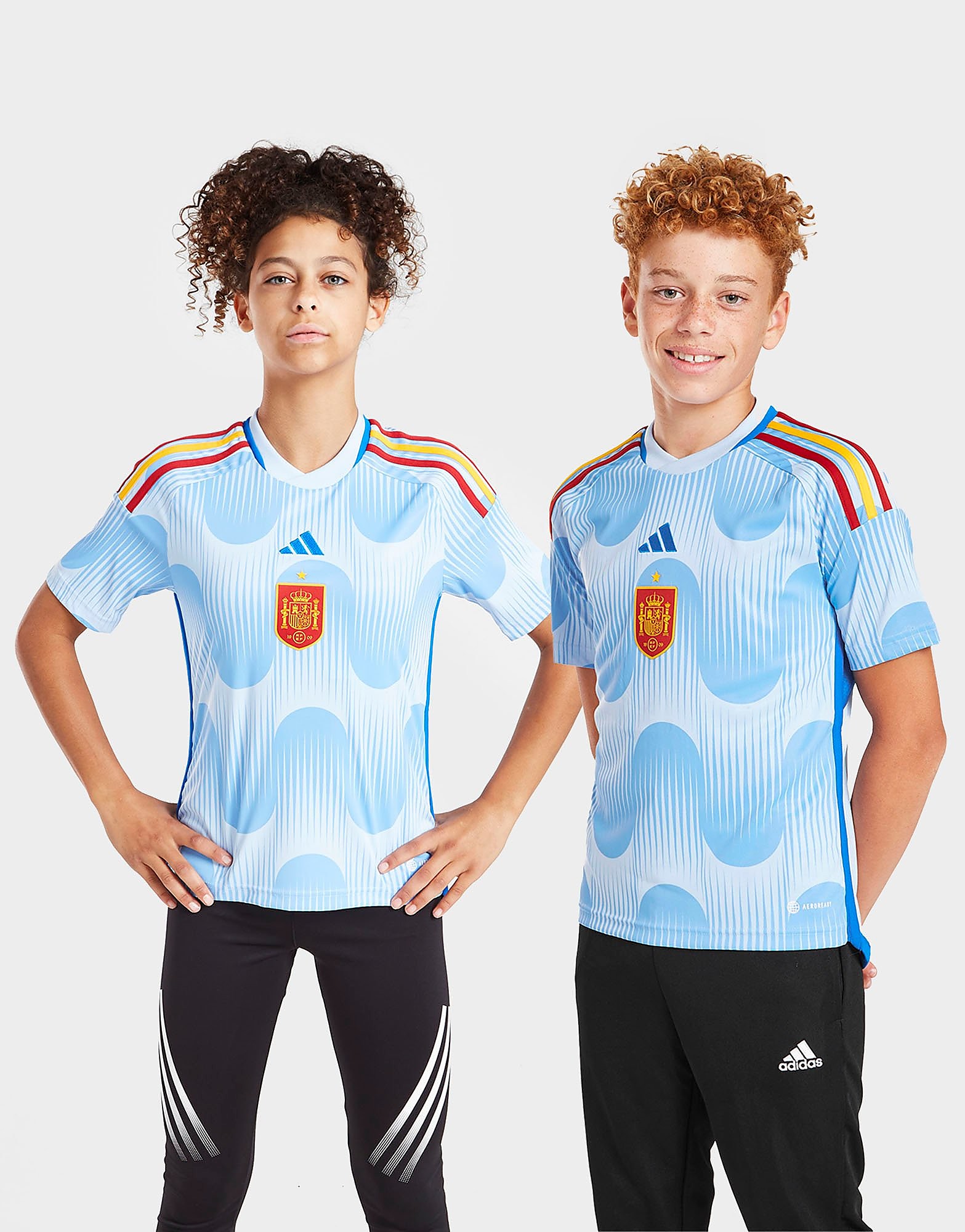 

adidas Spain 2022 Away Shirt Junior - Glow Blue / Glow Blue - Kids, Glow Blue / Glow Blue