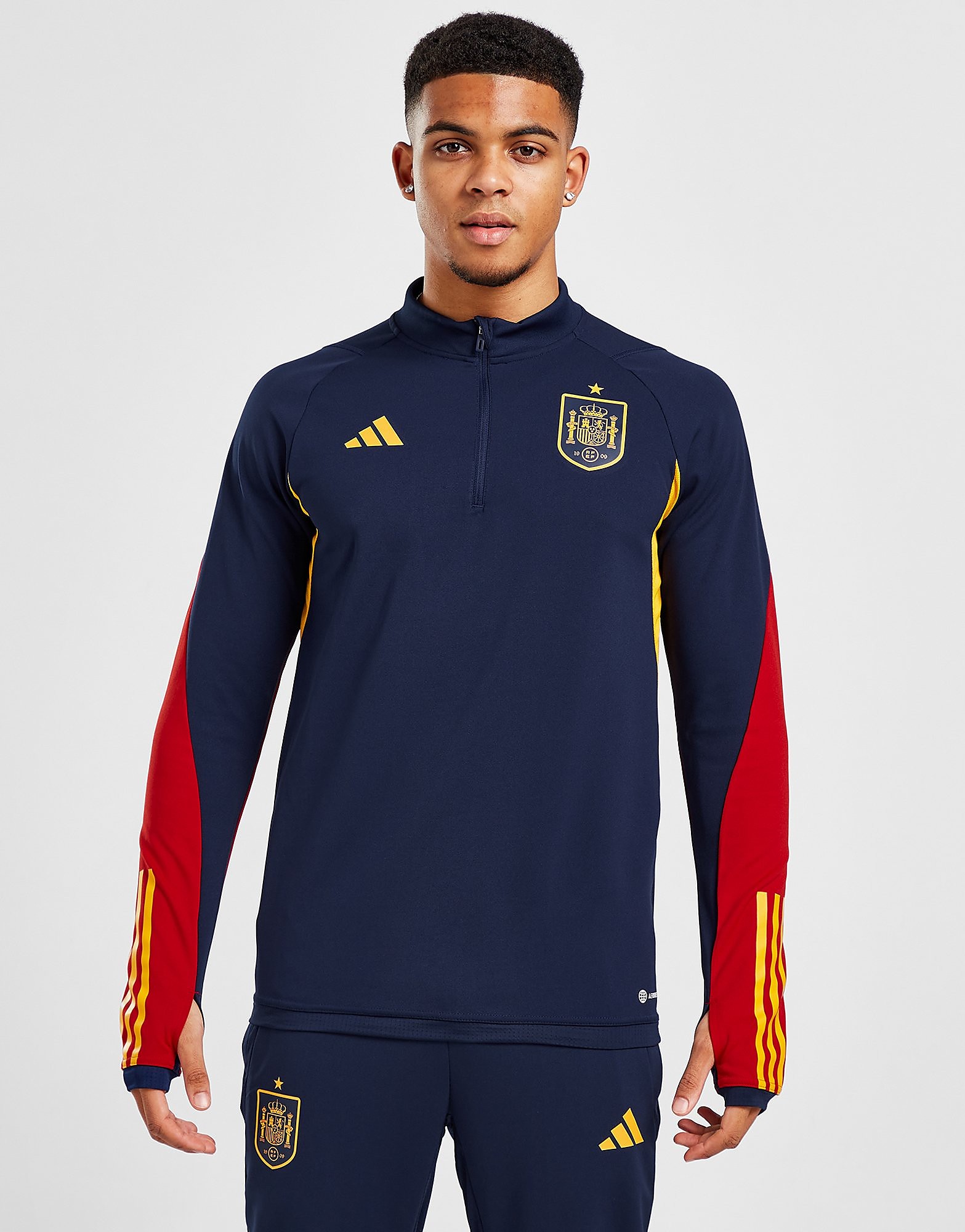 

adidas Spain 2022 Training 1/4 Zip Top - Team Navy Blue 2 - Mens, Team Navy Blue 2