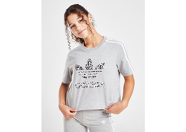 Adidas Originals Girls' All Over Print Crop T-Shirt Junior - Only at JD - GREY, GREY