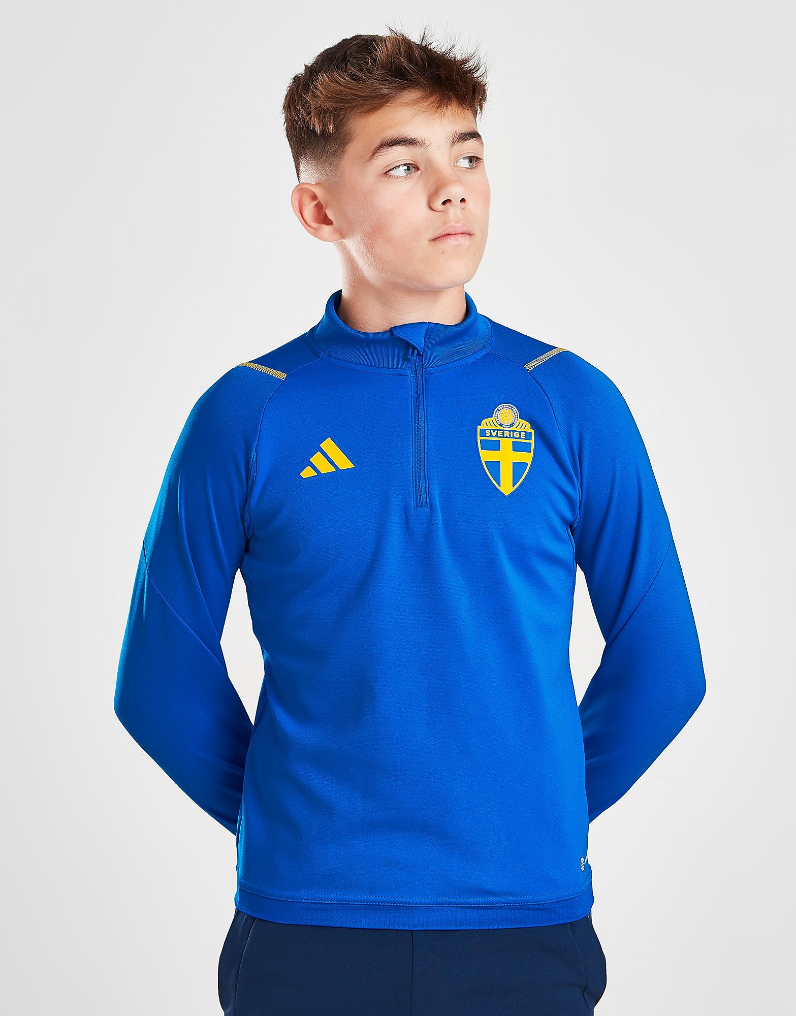 

adidas Sweden Training Top Junior - Glow Blue / Eqt Yellow - Kids, Glow Blue / Eqt Yellow
