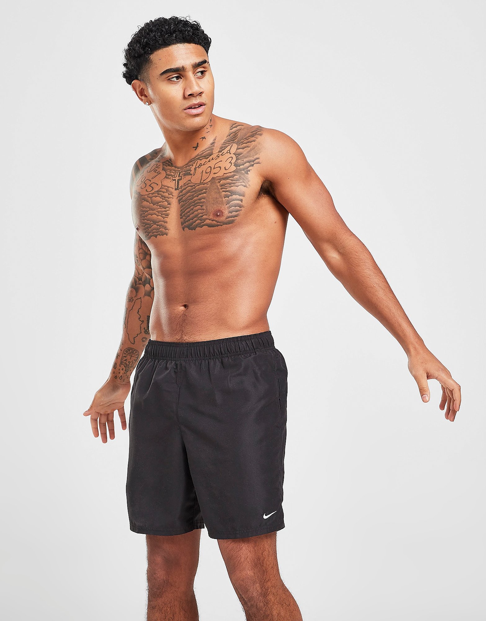 

Nike Core 7" Swim Shorts - Black - Mens, Black