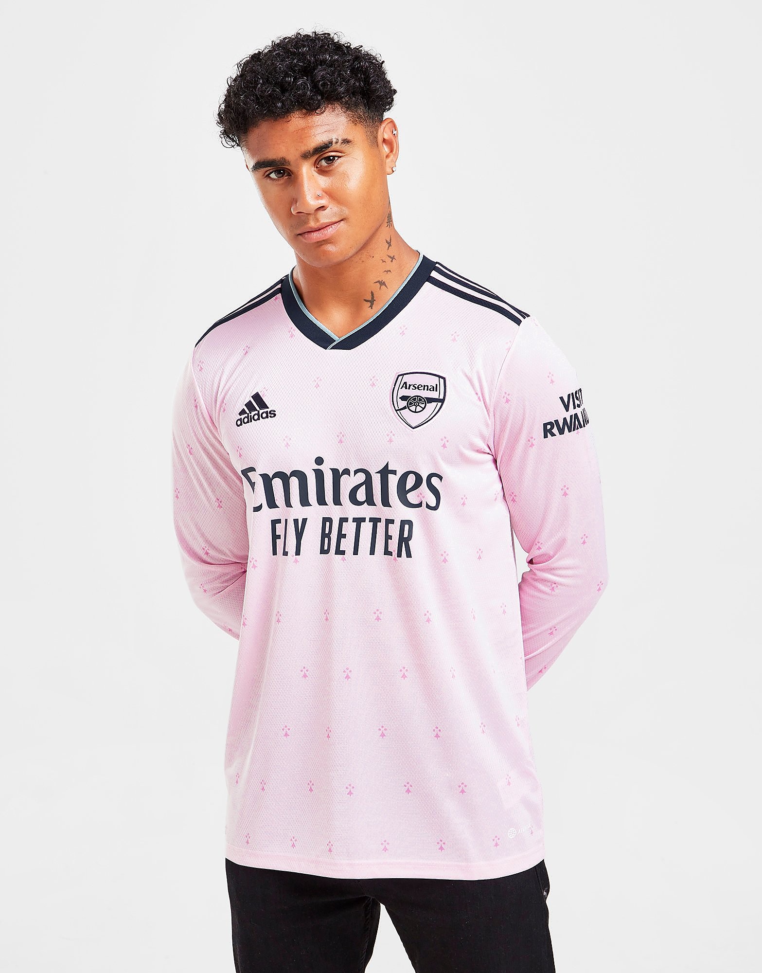 

adidas Arsenal FC 2022/23 Long Sleeve Third Shirt - Clear Pink - Mens, Clear Pink