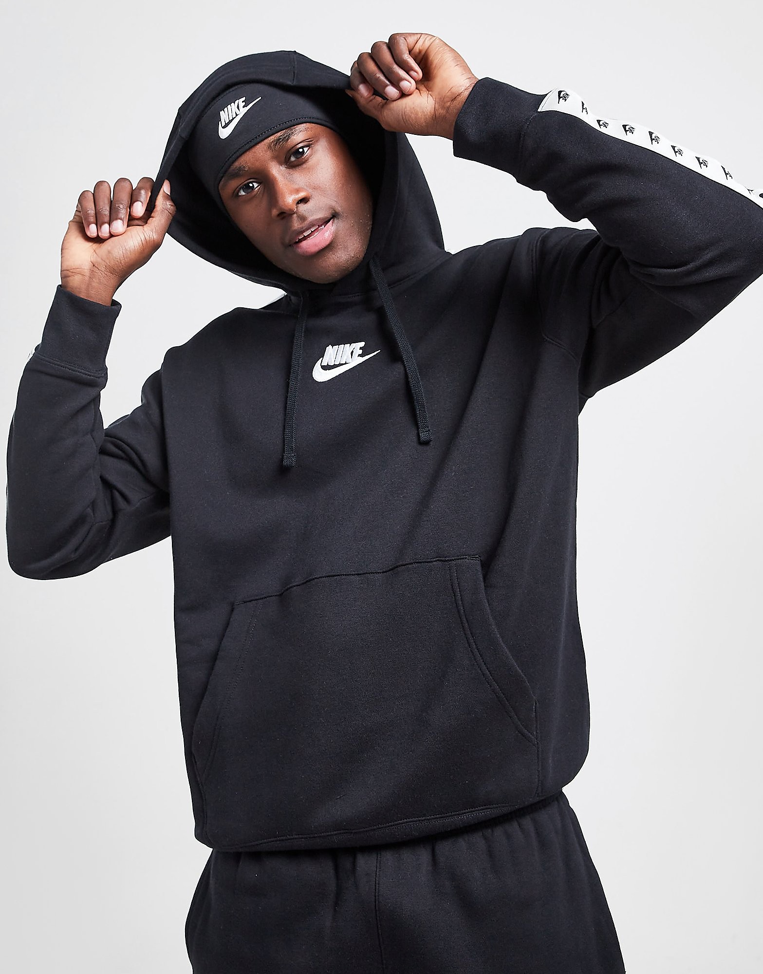

Nike Zeus Tape Hoodie - Black - Mens, Black