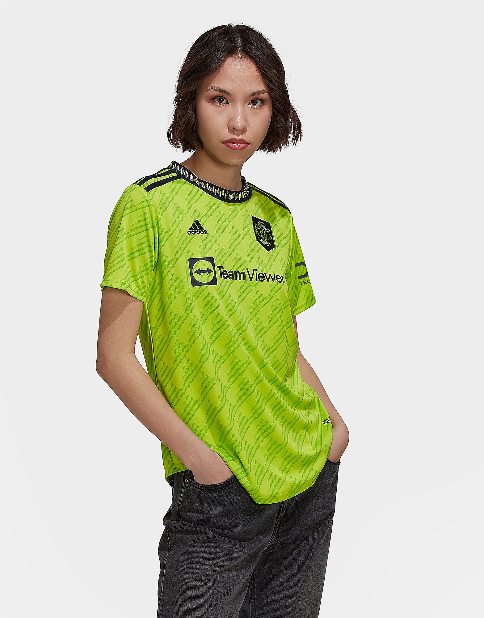 

adidas Manchester United FC 2022/23 Third Shirt Women's - Semi Solar Slime, Semi Solar Slime