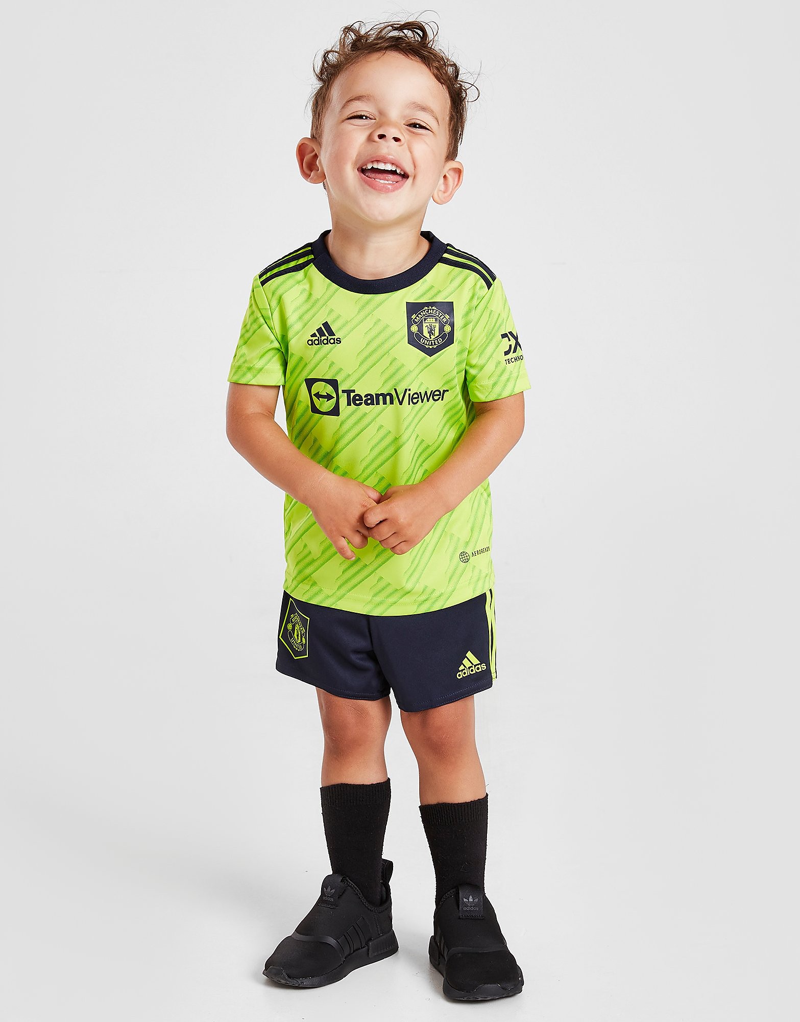 

adidas Manchester United FC 2022/23 Third Kit Infant - Semi Solar Slime - Kids, Semi Solar Slime