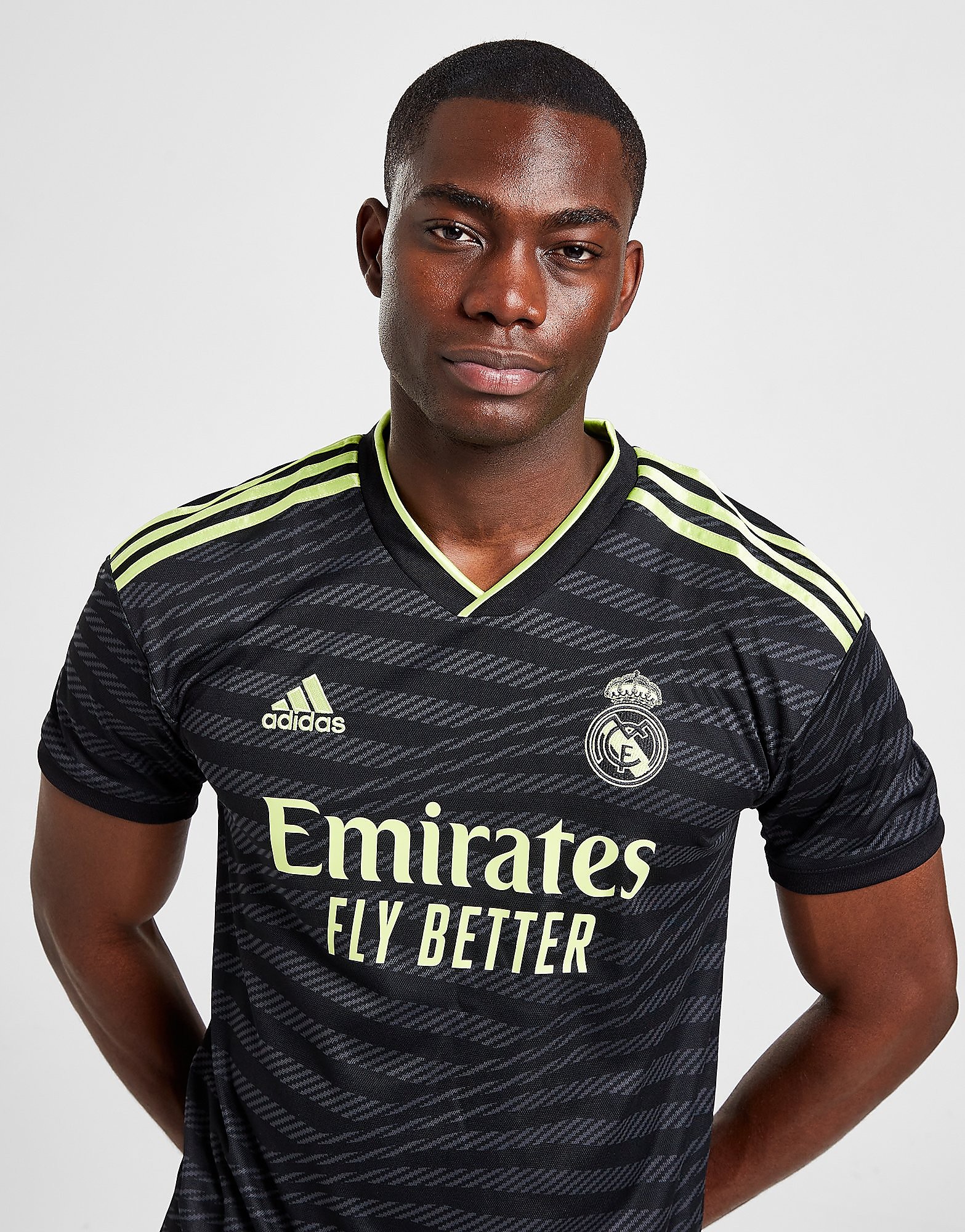 

adidas Real Madrid 2022/23 Third Shirt - Black / Pulse Lime - Mens, Black / Pulse Lime