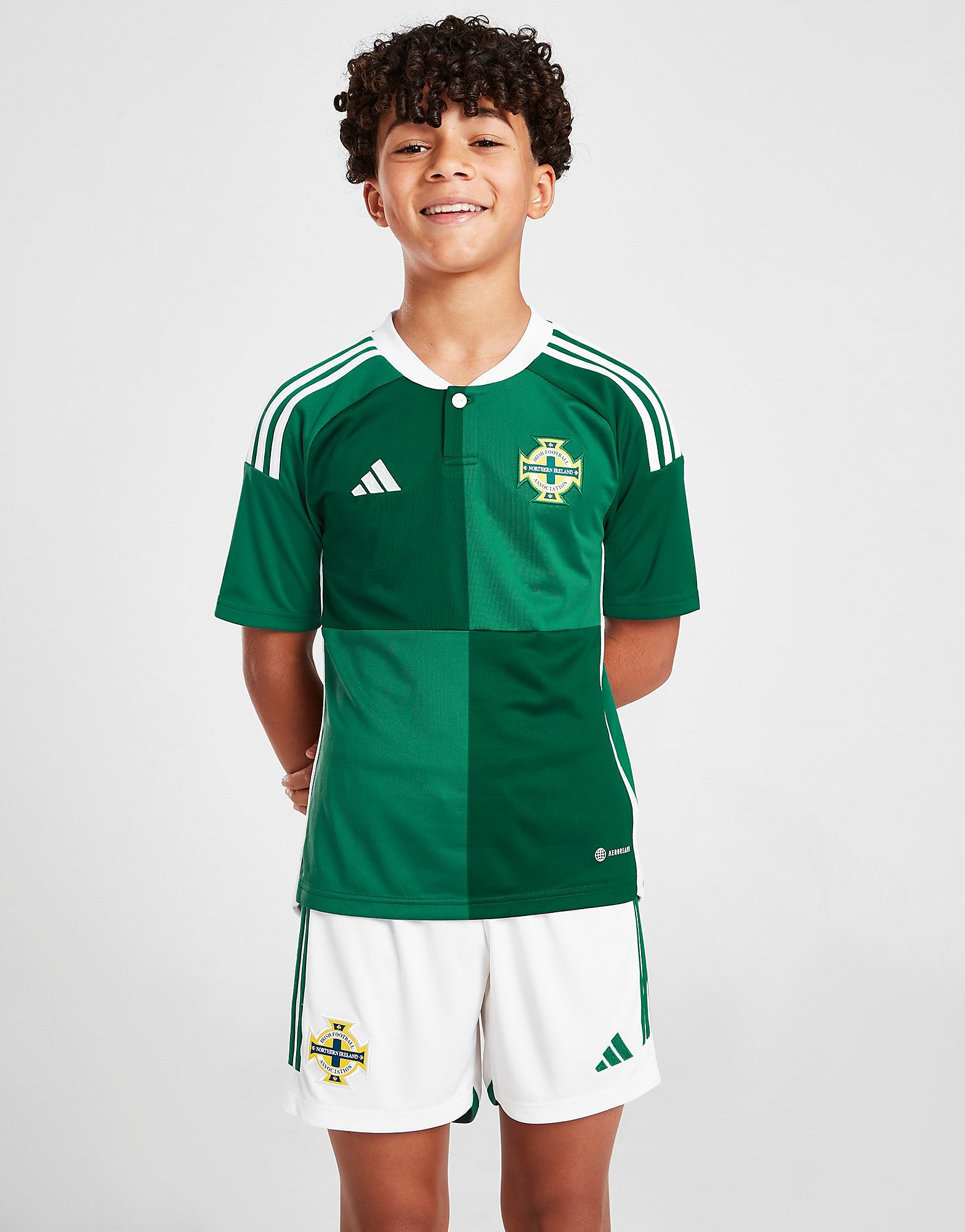 

adidas Northern Ireland 2022 Home Shorts Junior - White - Kids, White