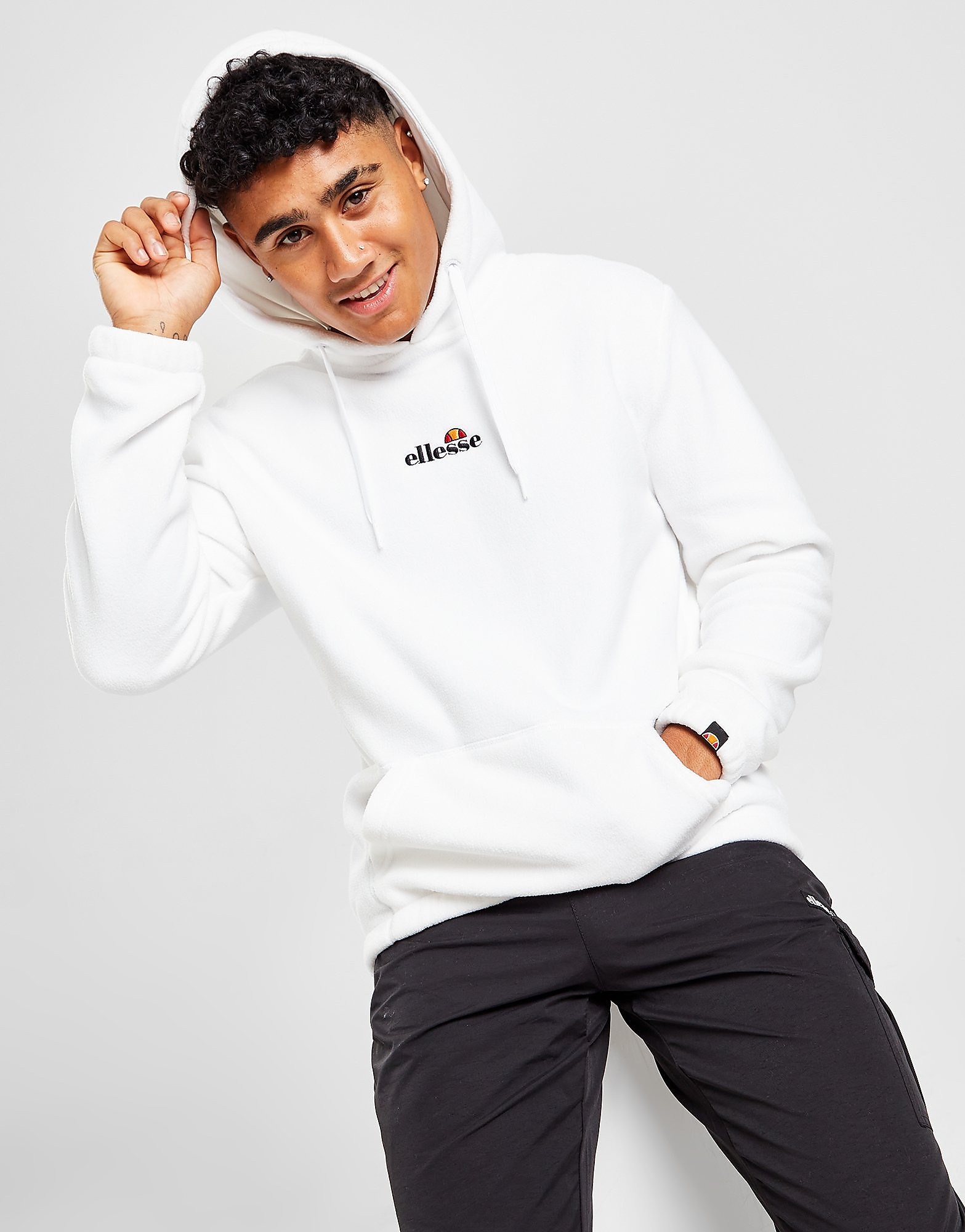 

Ellesse Montrisa Polar Fleece Overhead Hoodie - Only at JD - White - Mens, White