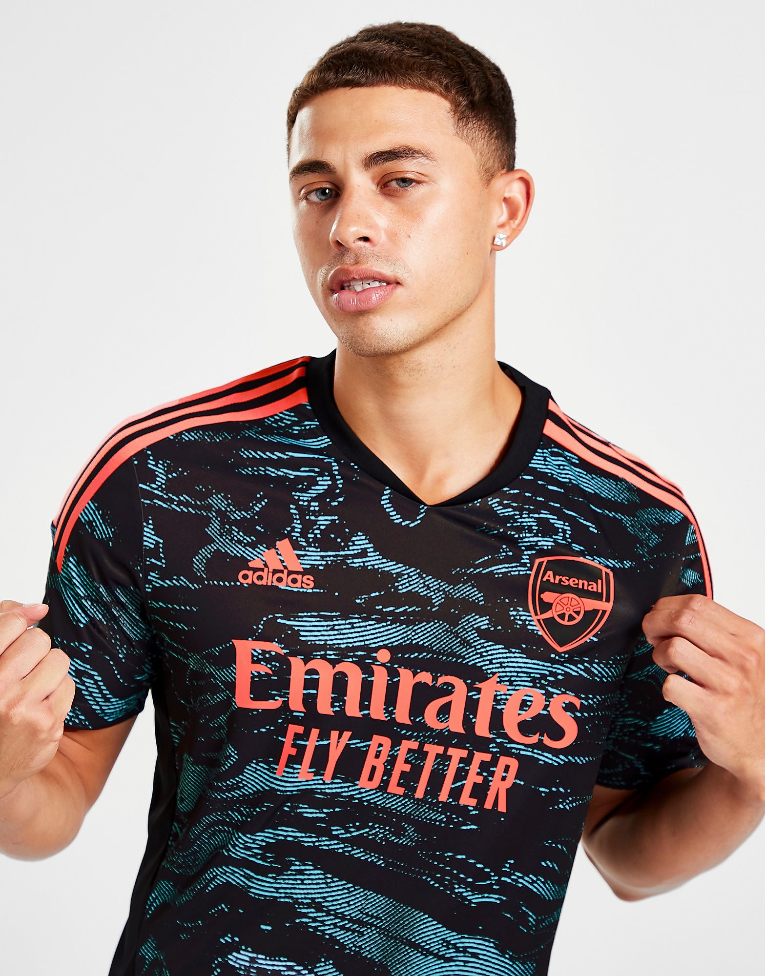 

adidas Arsenal FC Training Shirt - Bliss Blue / Black - Mens, Bliss Blue / Black