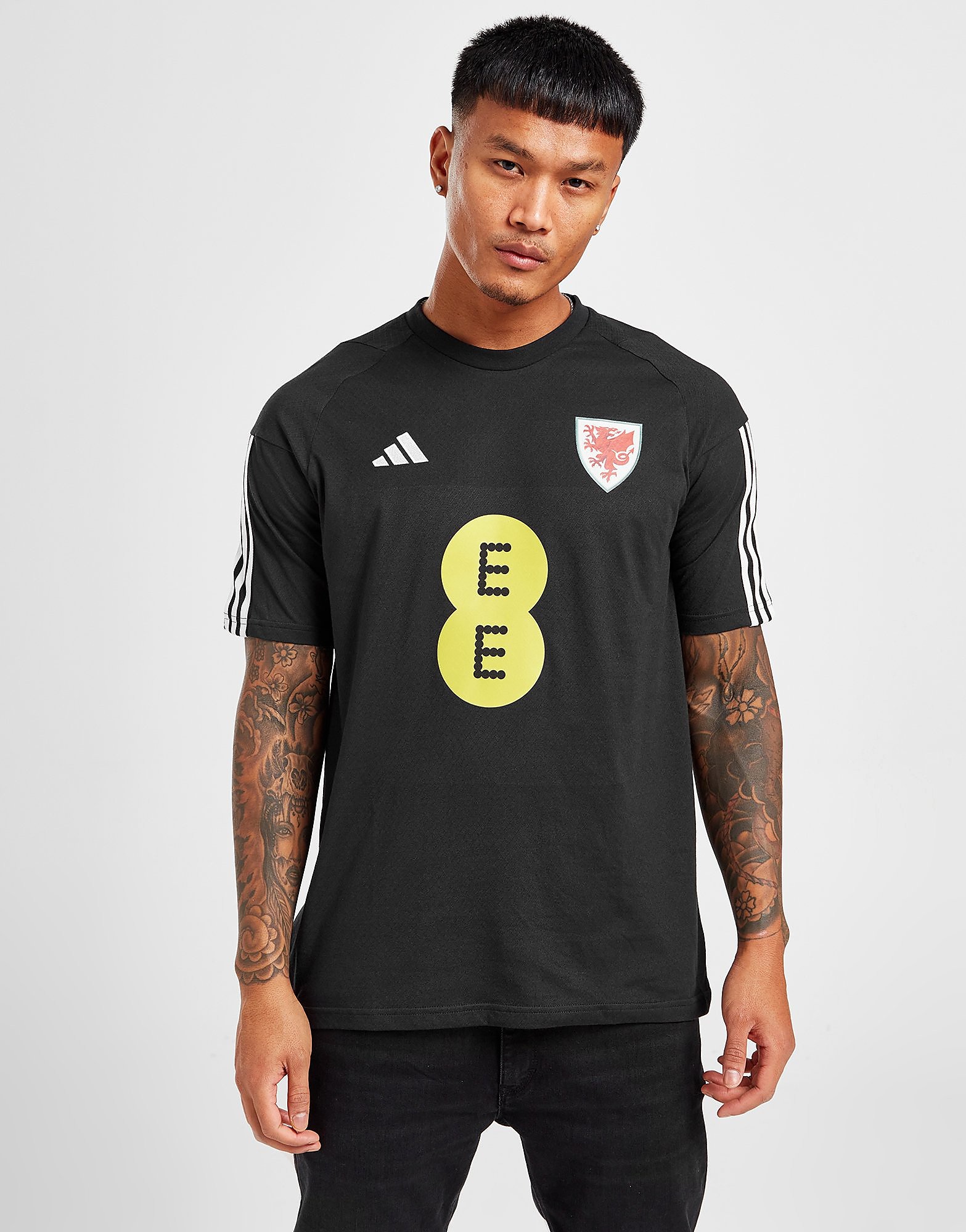 adidas T-Shirt País de Gales Tiro 23 - Preto - Mens, Preto