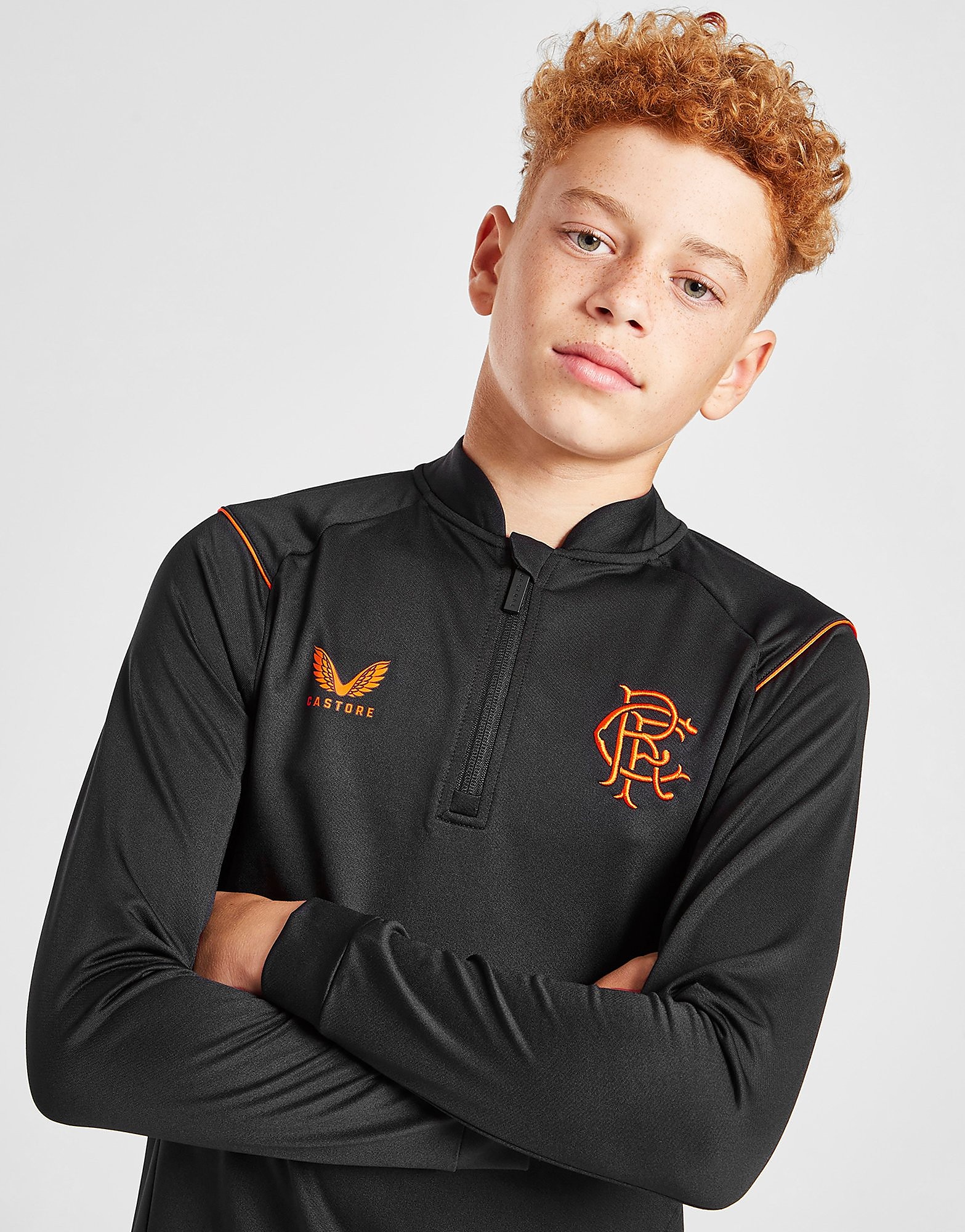 

Castore Rangers FC 2022/23 Match Day 1/4 Zip Top Junior - Black - Kids, Black