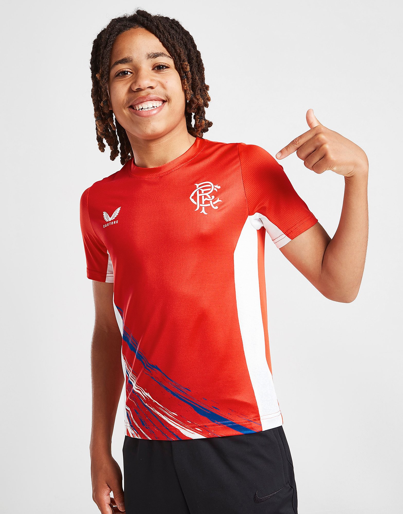

Castore Rangers FC 2022/23 Match Day T-Shirt Junior - Red - Kids, Red