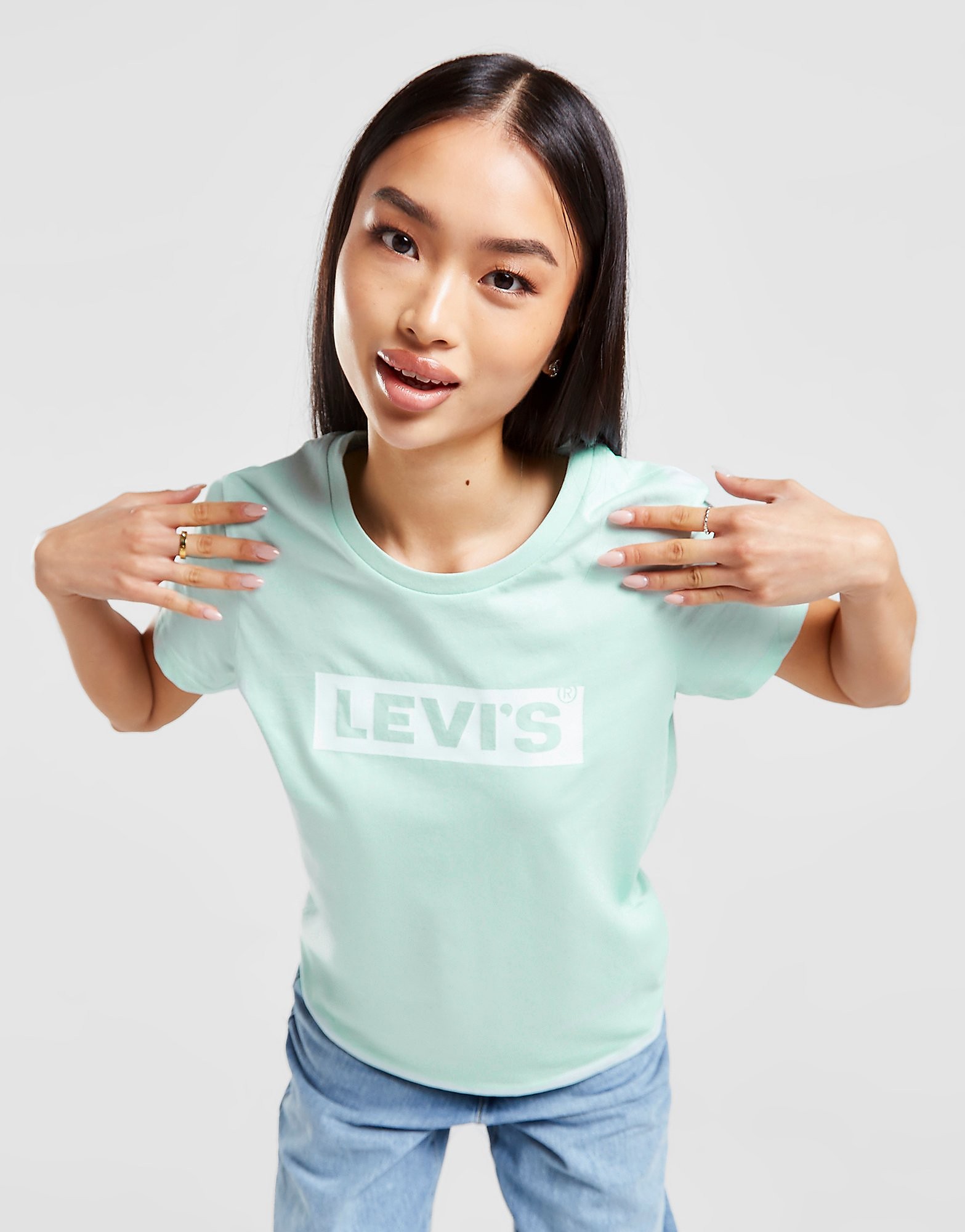 

LEVI'S Box Tab T-Shirt - Blue - Womens, Blue