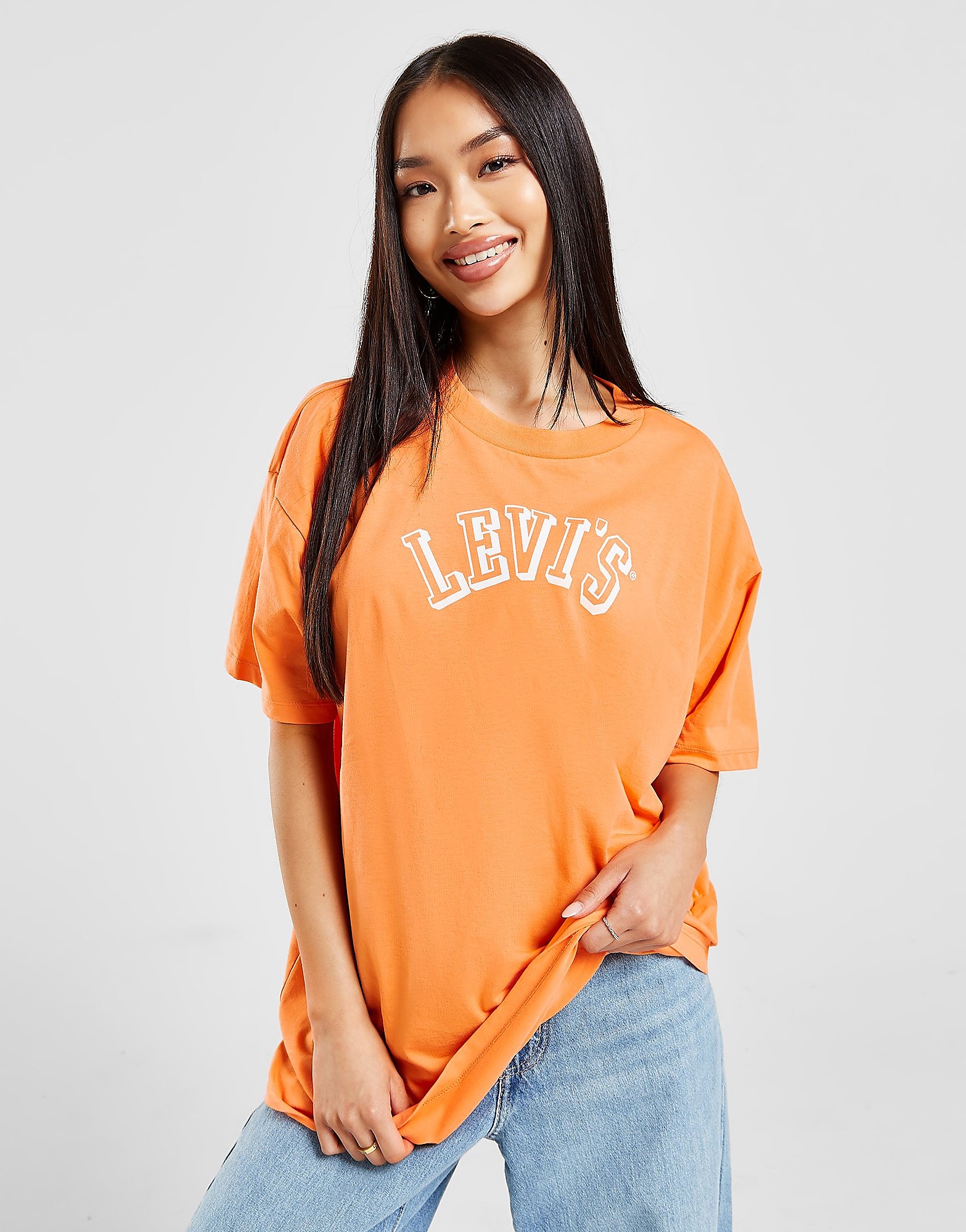 

LEVI'S Varsity Boyfriend T-Shirt - Orange - Womens, Orange