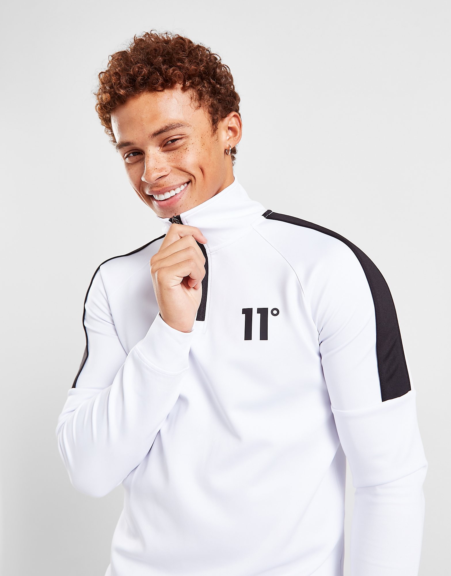 

11 Degrees Poly Track Top - Only at JD - White - Mens, White