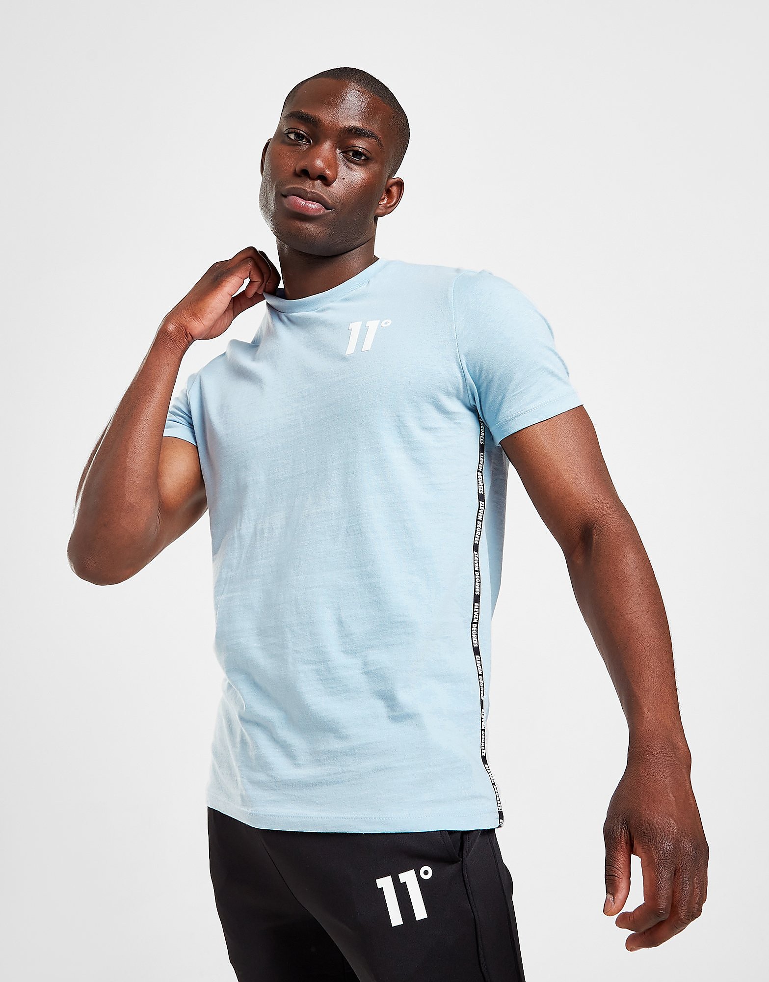 

11 Degrees Tape T-Shirt - Only at JD - Blue - Mens, Blue