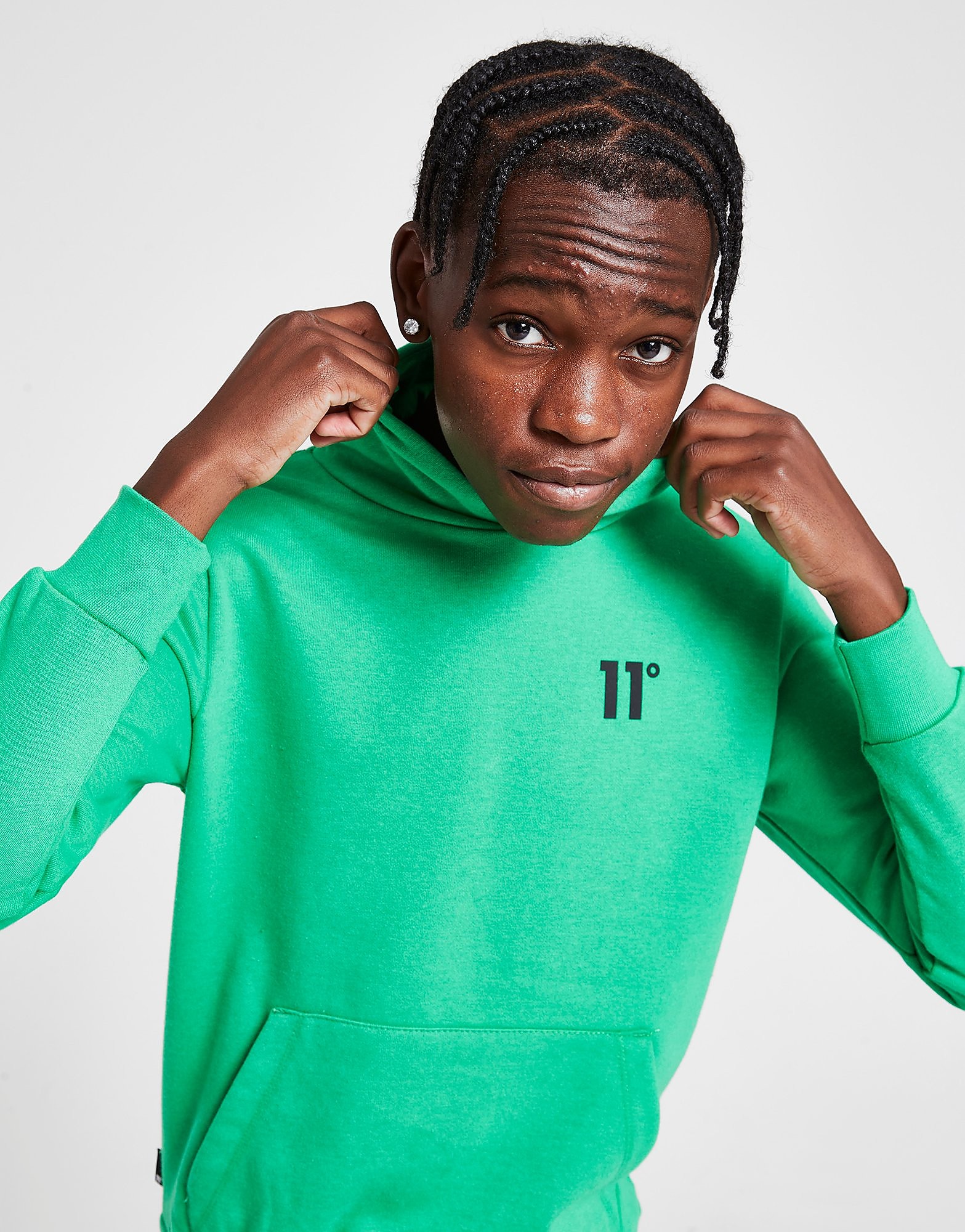 

11 Degrees Core Fleece Hoodie Junior - Only at JD - Green - Kids, Green