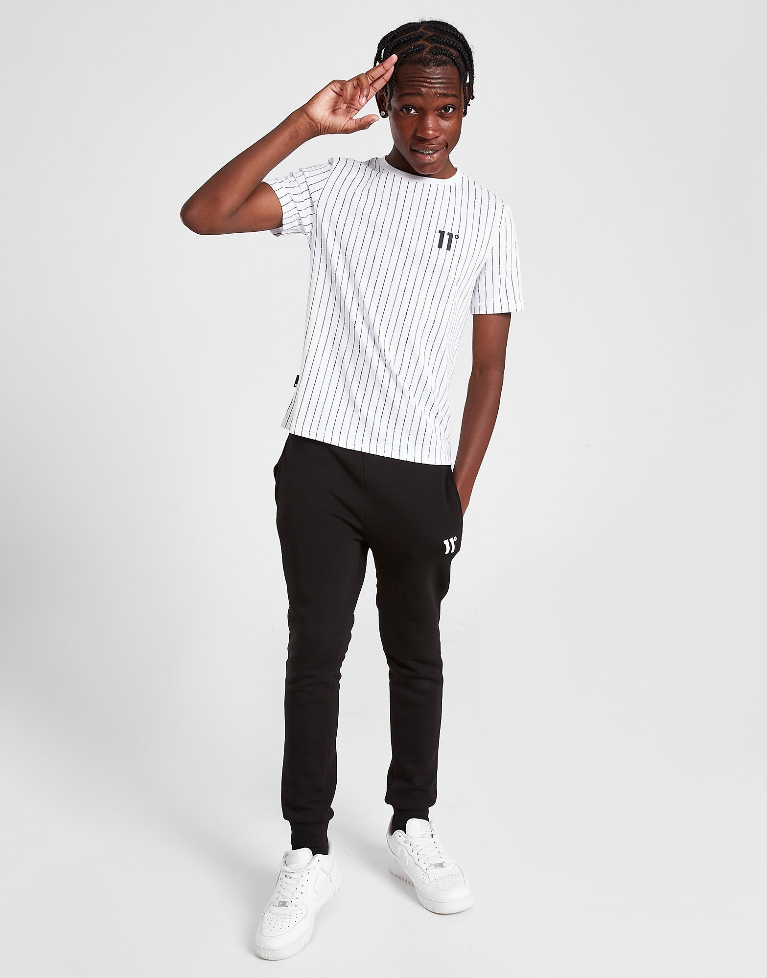 

11 Degrees All Over Print Stripe T-Shirt Junior - Only at JD - White - Kids, White
