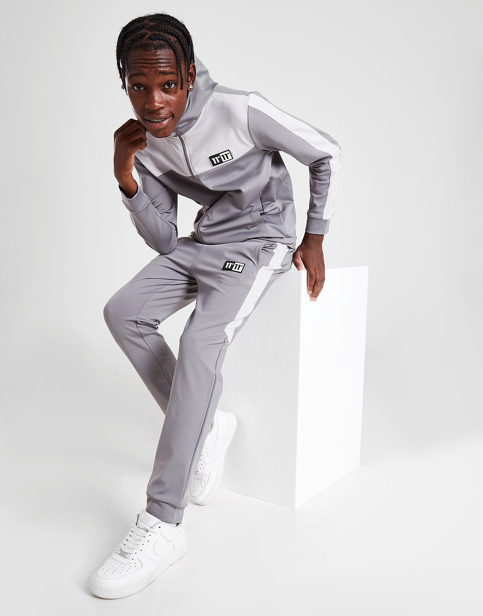 11 Degrees Poly Track Pants Junior - Only at JD - Grey - Kids, Grey