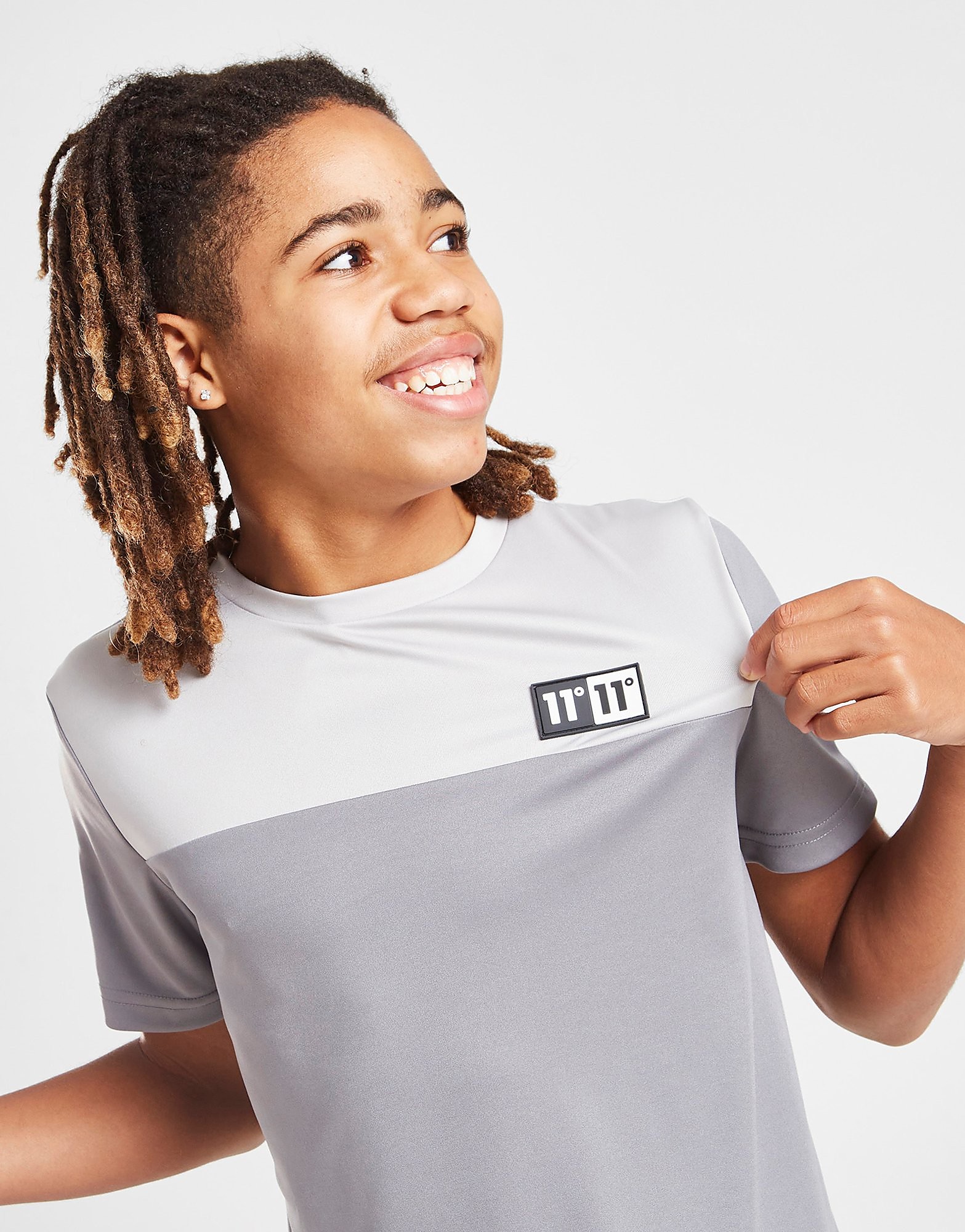 

11 Degrees Poly Short Sleeve T-Shirt Junior - Only at JD - Grey - Kids, Grey