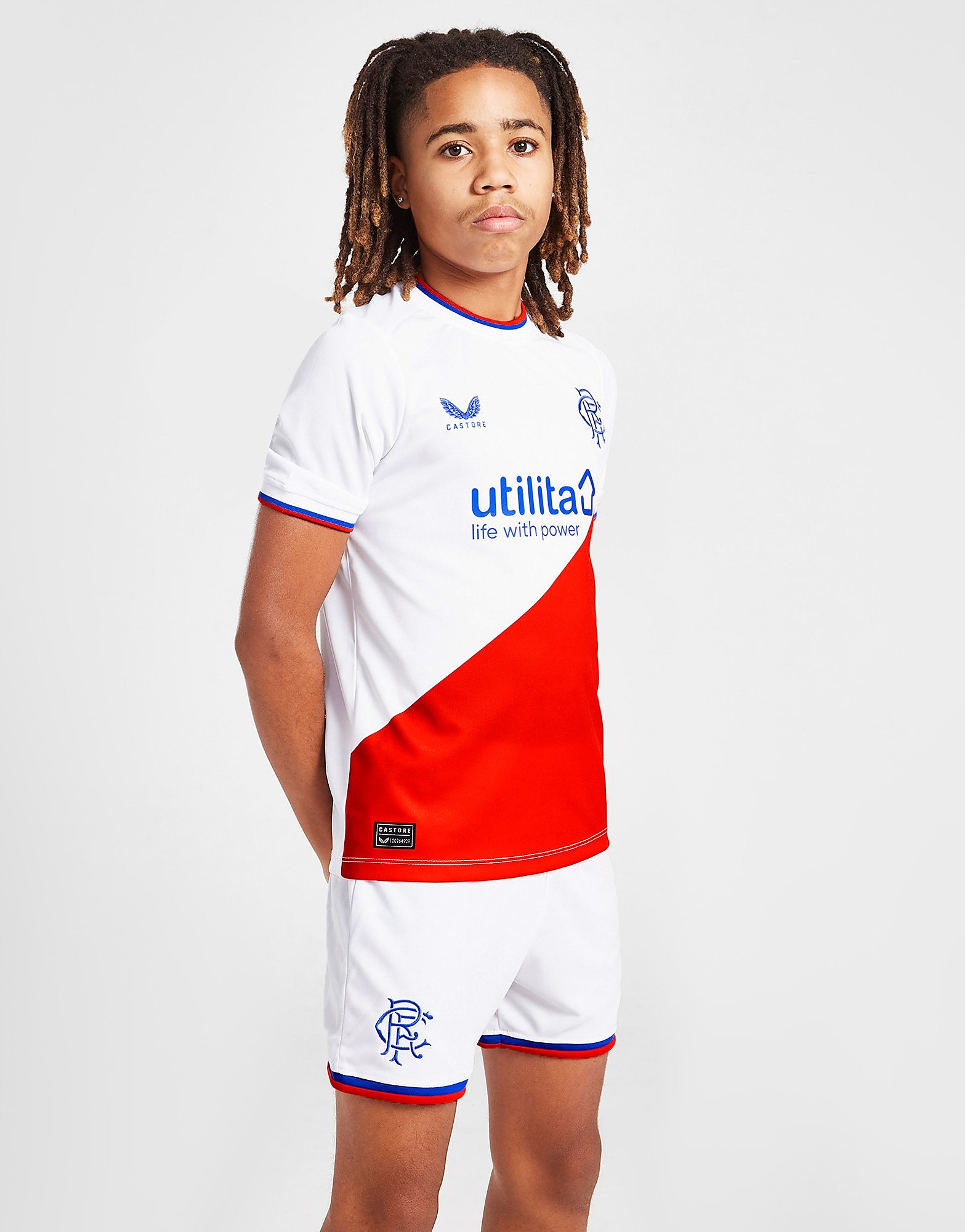 

Castore Rangers FC 2022/23 Away Shorts Junior - Red - Kids, Red