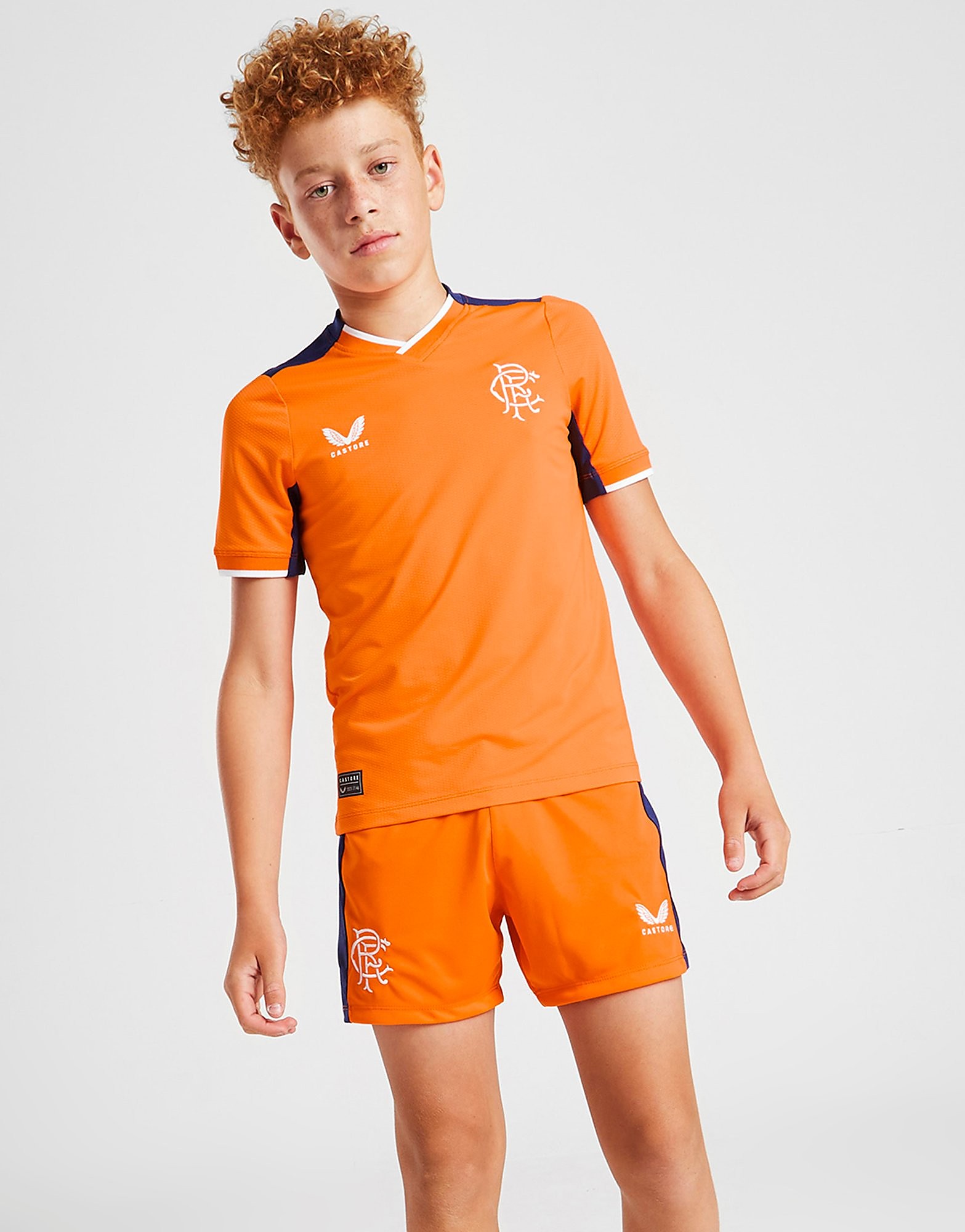 Castore Calções Equipamento Alternativo Rangers FC 2022/23 para Júnior - Or-de-laranja - Kids, Or-de-laranja