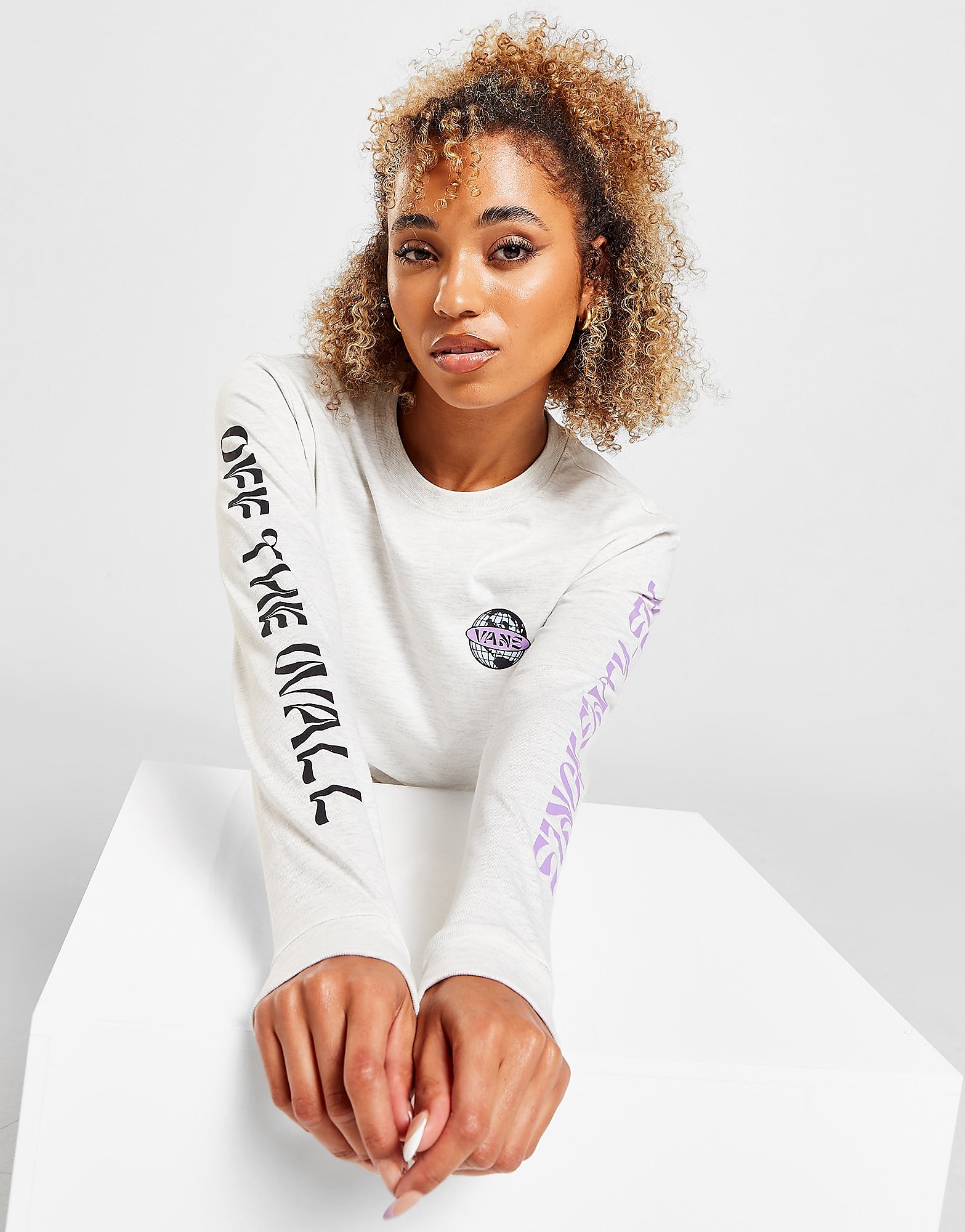 

Vans Arm Graphic Long Sleeve T-Shirt - White - Womens, White