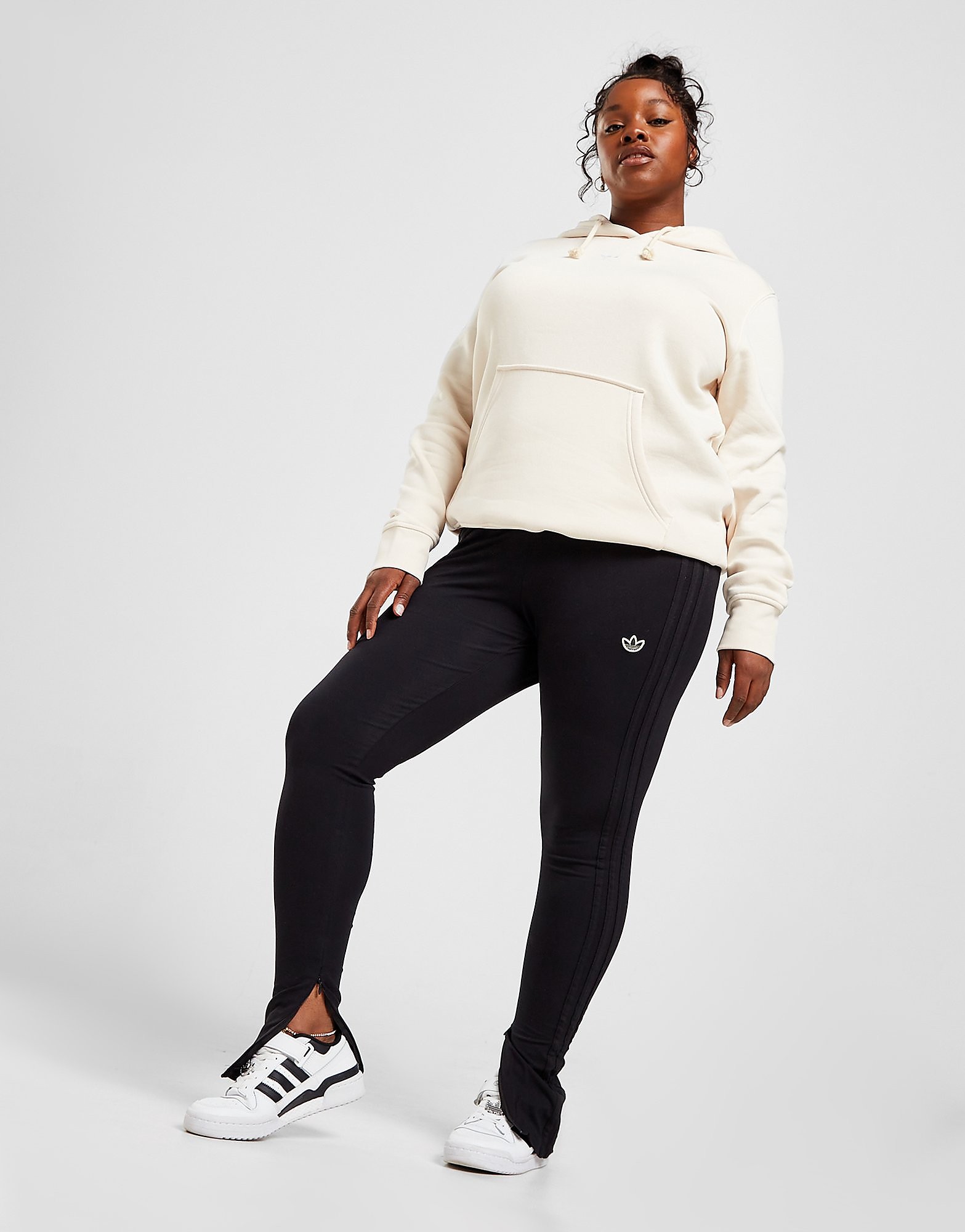 

adidas Originals Plus Size Varsity Leggings - Black - Womens, Black