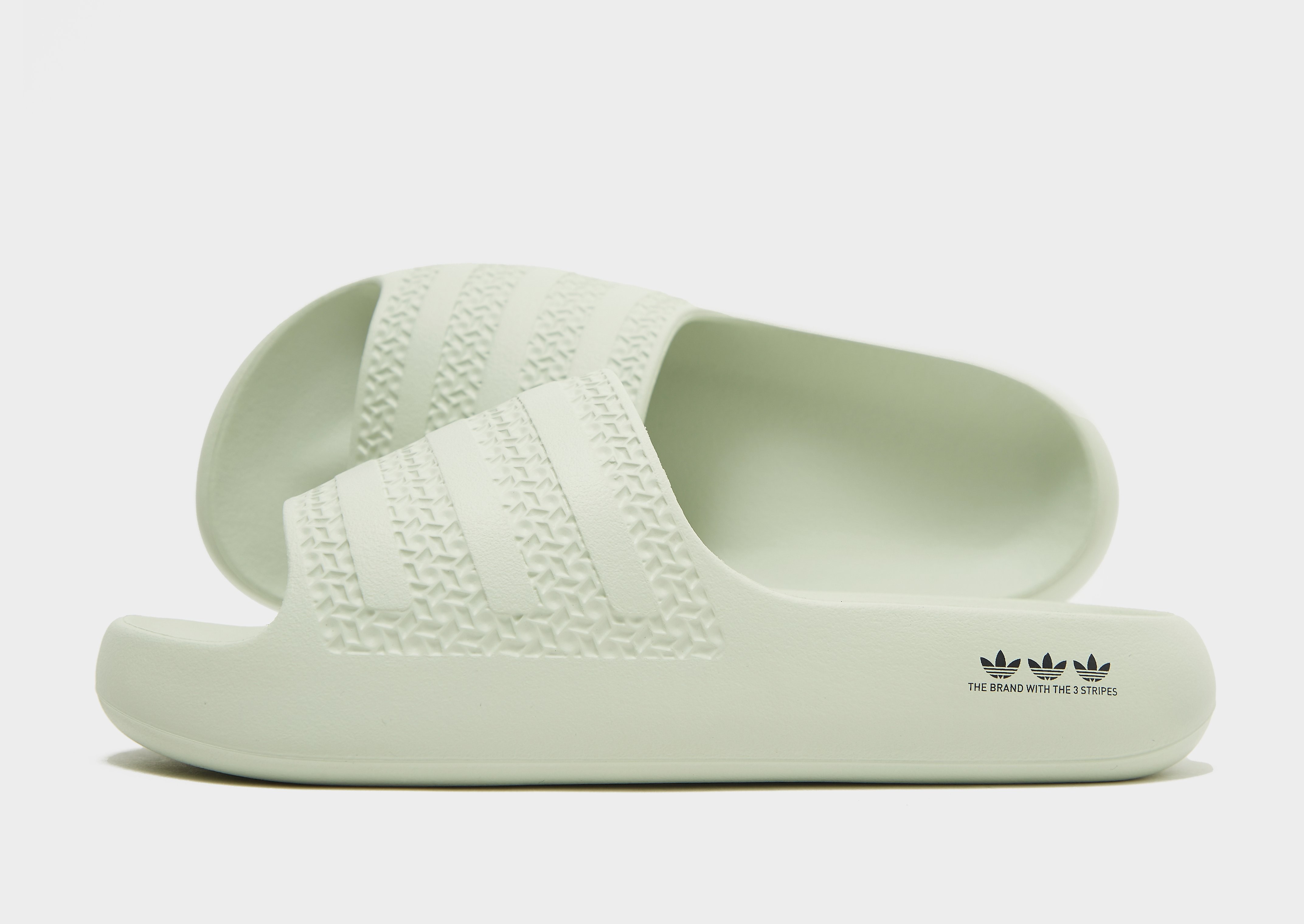 

adidas Originals Adilette Ayoon Slides Women's - Linen Green / Core Black / Linen Green, Linen Green / Core Black / Linen Green