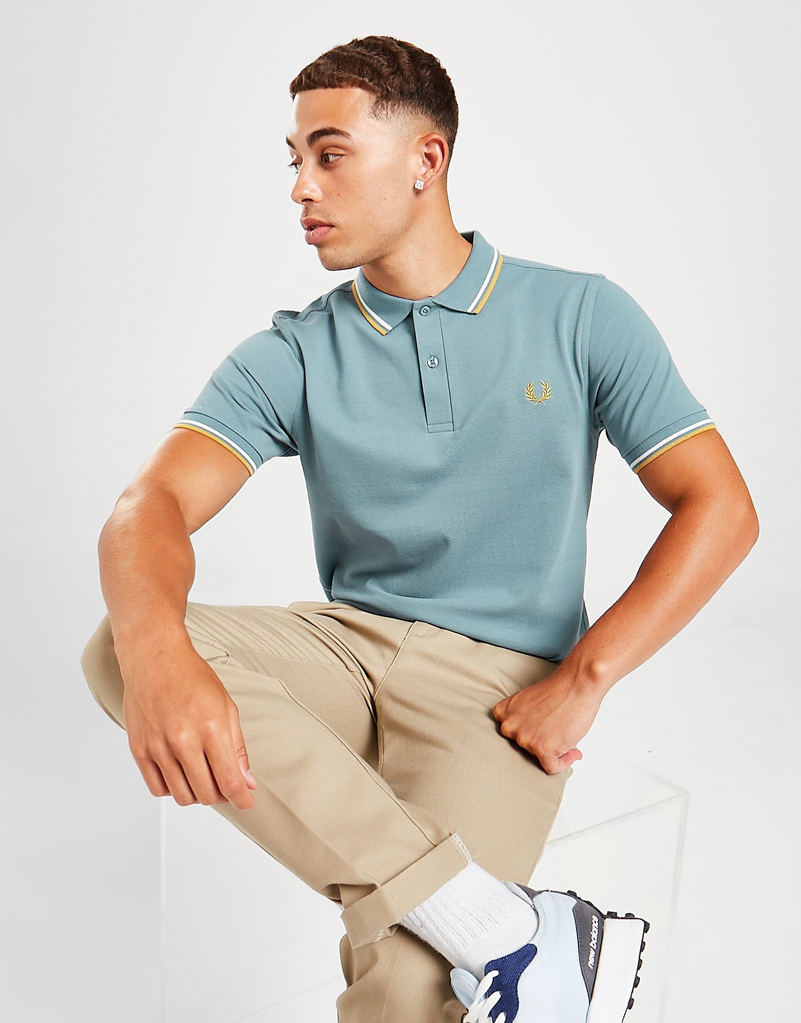 

Fred Perry Twin Tipped Polo Shirt - Blue - Mens, Blue