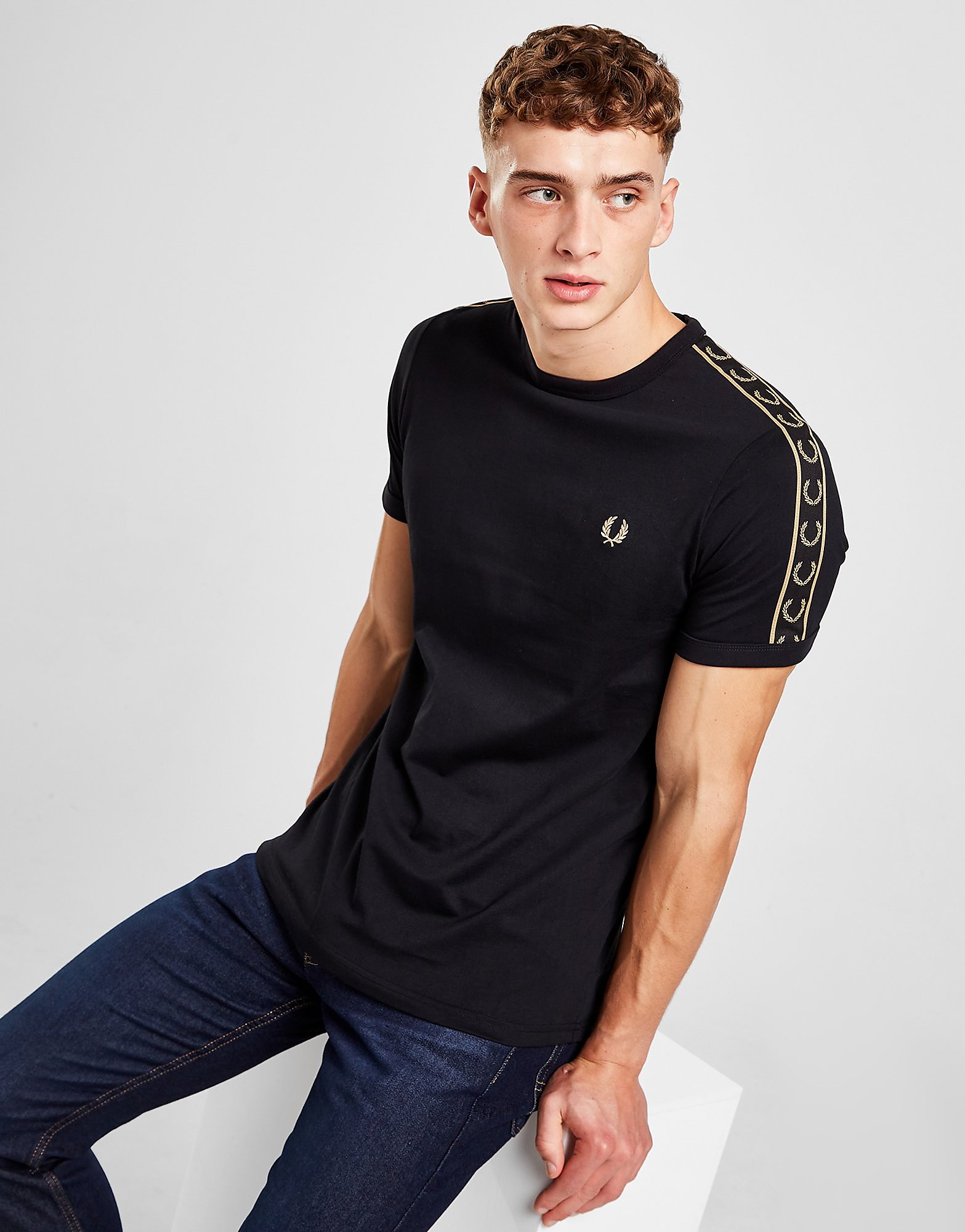 

Fred Perry Taped Ringer T-Shirt - Only at JD - Black - Mens, Black