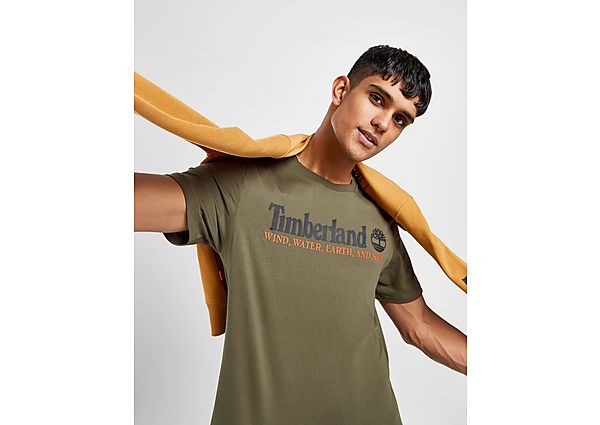 Timberland Wind Water Earth And Sky Linear T-Shirt, Green