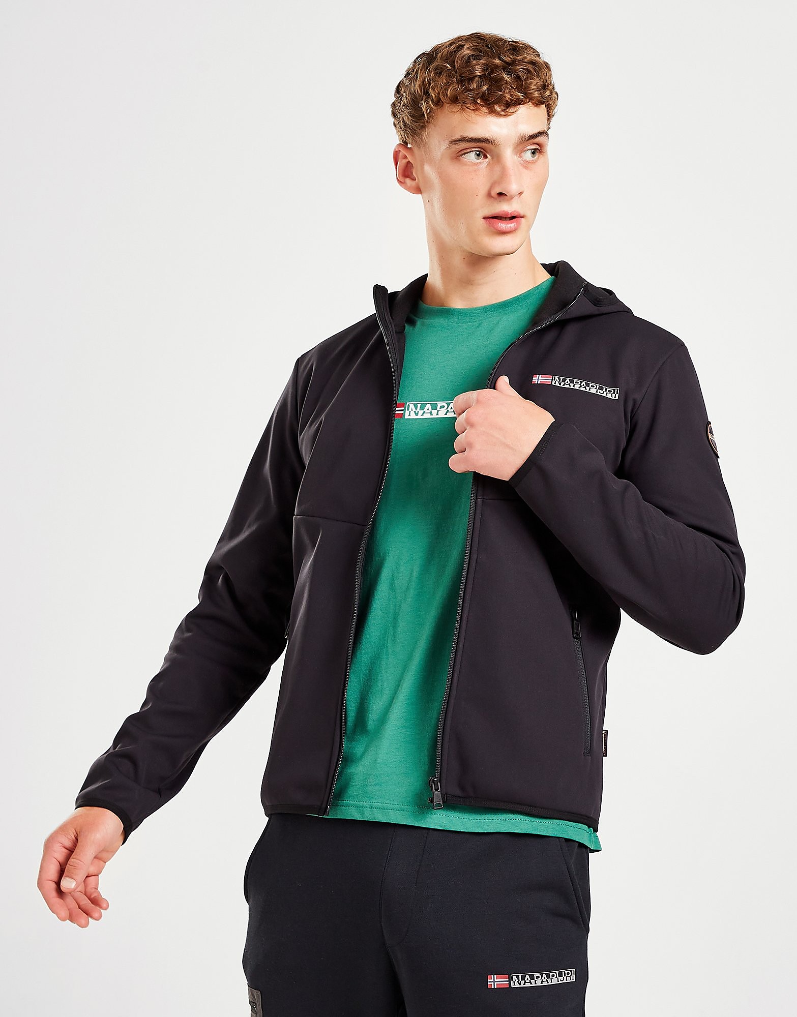 

Napapijri Softshell Hoodie - Only at JD - Black - Mens, Black