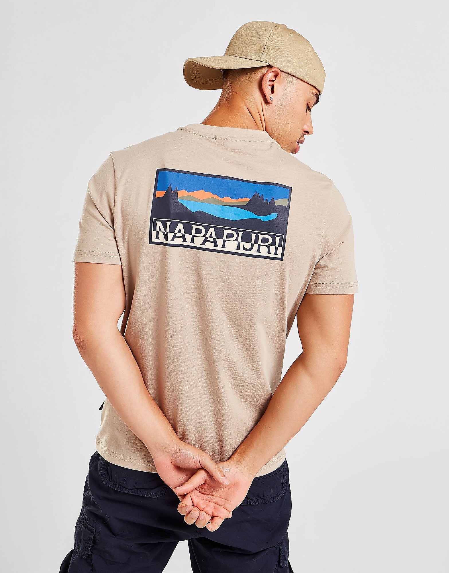 

Napapijri Sondi Back Mountain T-Shirt - Only at JD - Beige - Mens, Beige