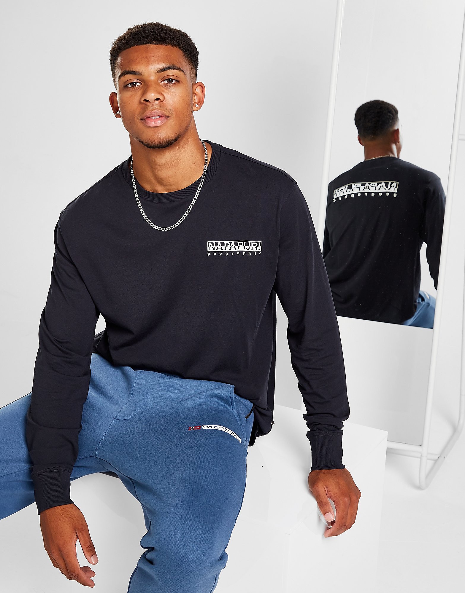 

Napapijri Telemark Long Sleeve T-Shirt - Black - Mens, Black
